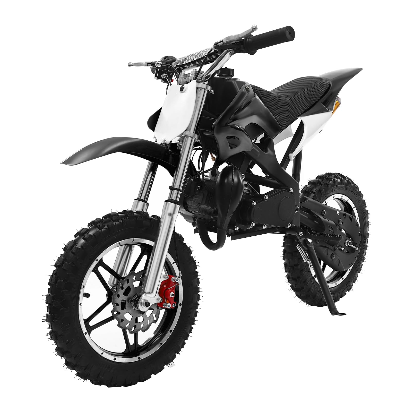 49cc 10inch Dirt Bike Dirtbike 2-Takt CrossBike Kinder-Motorrad Kinder Dirt Cross Pocket Enduro DirtBike Motocross Motorrad Motorbike für Kinder (Schwarz) von NaMaSyo