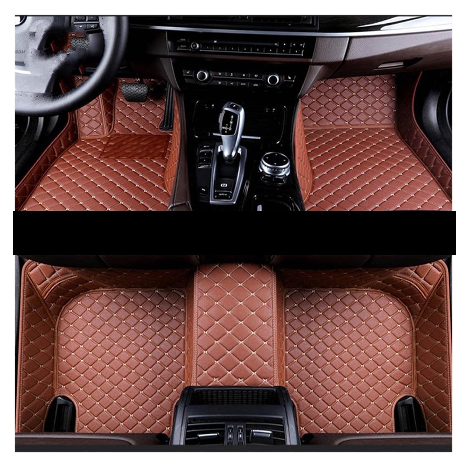 Allwetterfußmatten Auto-Fußmatten Autoteppiche Fuß Coche Für Jeep Für Grand Für Cherokee 2004 2005 2006 2007 2008 2009 2010 Auto-Fußmatten(Brown) von NaNMiBHd