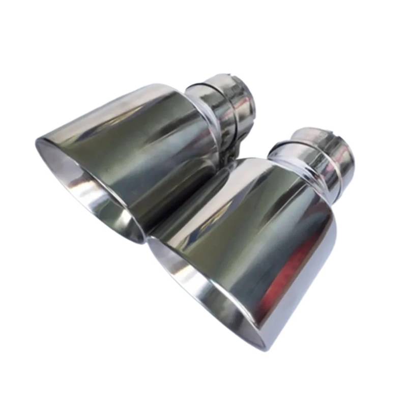 Auto Auspuff Endrohr 1PCS Einlass 48MM 51MM 54mm 57MM 60MM 63MM 66MM 70MM 73MM 76MM Universal Edelstahl Auspuff Tip Muffler Rohr Für Benz Auspuff (Color : 51MM IN 101MM Out) von NaNMiBHd