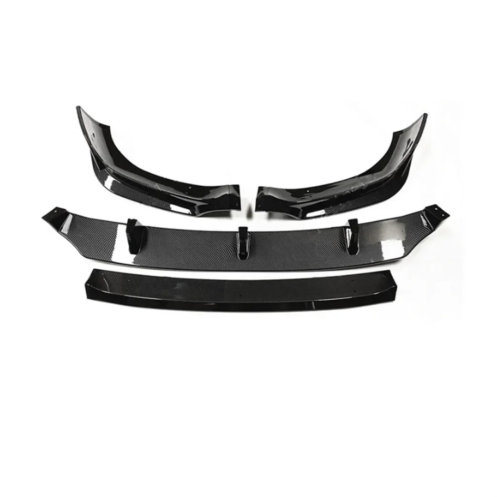 Auto Frontspoiler Stoßfängerlippe 4 Stück Frontstoßstange Canard Lip Spoiler Schutz Splitter Diffusor Body Kit Autozubehör Für X6 Für G06 Für Sport 2020 2021 2022 2023(Carbon Look) von NaNMiBHd