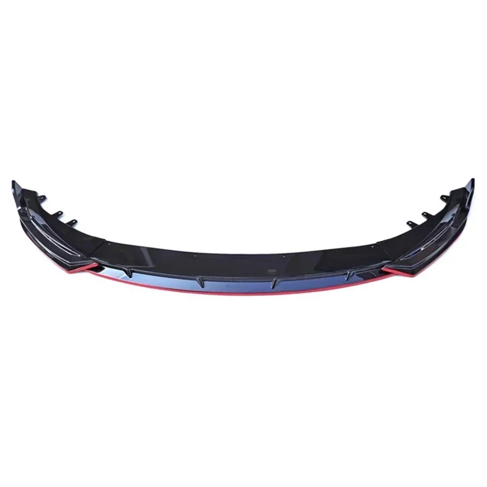 Auto Frontspoiler Stoßfängerlippe Auto Front Kinn Lip Splitter Canard Spoiler Diffusor Körper Kit Auto Zubehör Für BYD Für Dichtung Für EV 2022 2023 2024(Glossy Black-Red) von NaNMiBHd