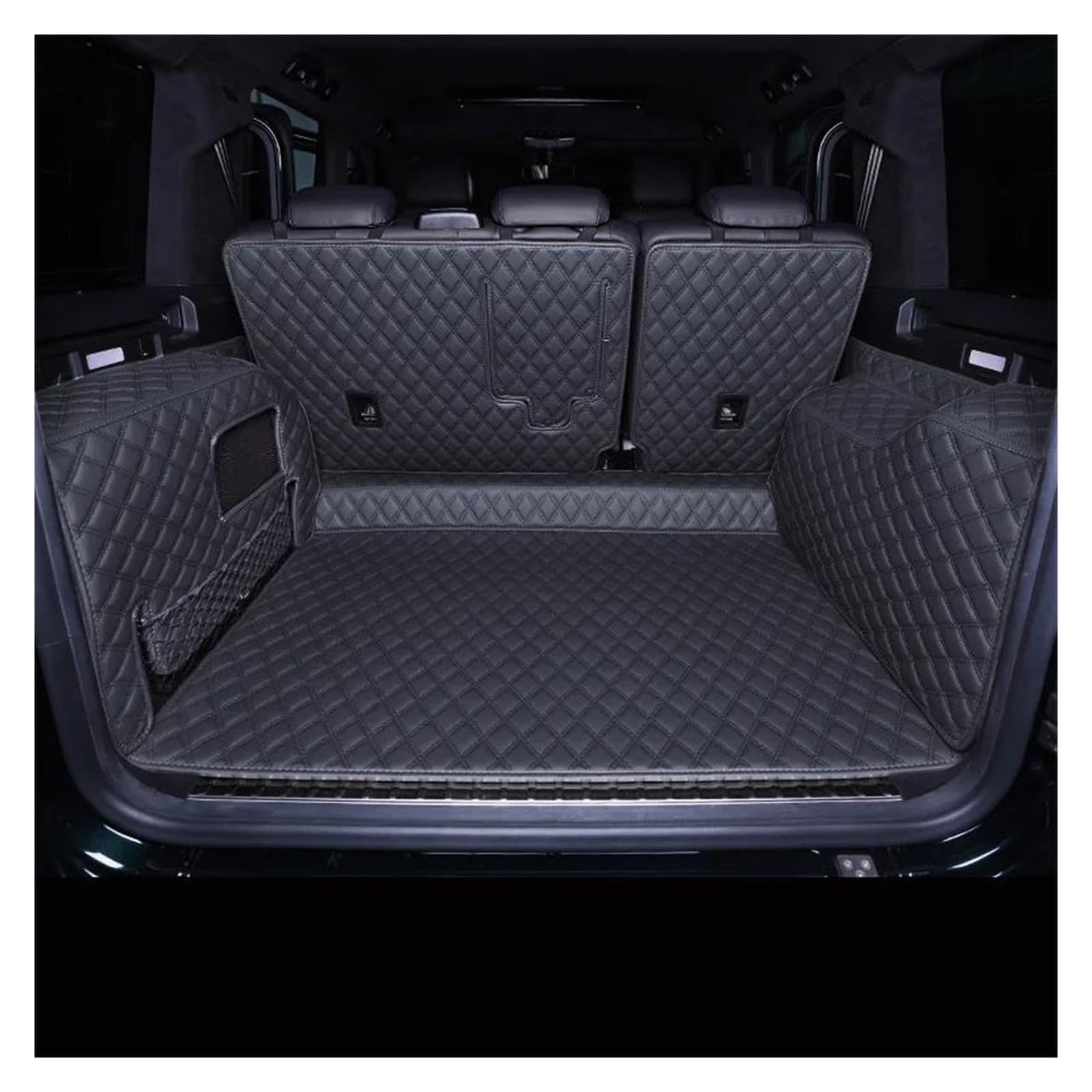 Auto Kofferraummatten Für Benz Für AMG Für G63 Kofferraum Matten Auto Stamm Matten Boot Liner Anti Slip Matte Auto Fracht Hinten Stamm Matte Stamm Liner Kofferraumwanne(Black) von NaNMiBHd