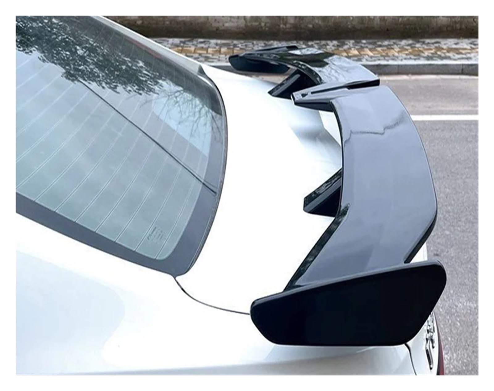 Auto Spoiler Wing Geeignet Für A6 Stil Limousinen Universal Heckspoiler Flügel Karosseriezubehör Spoiler Flügel(White) von NaNMiBHd