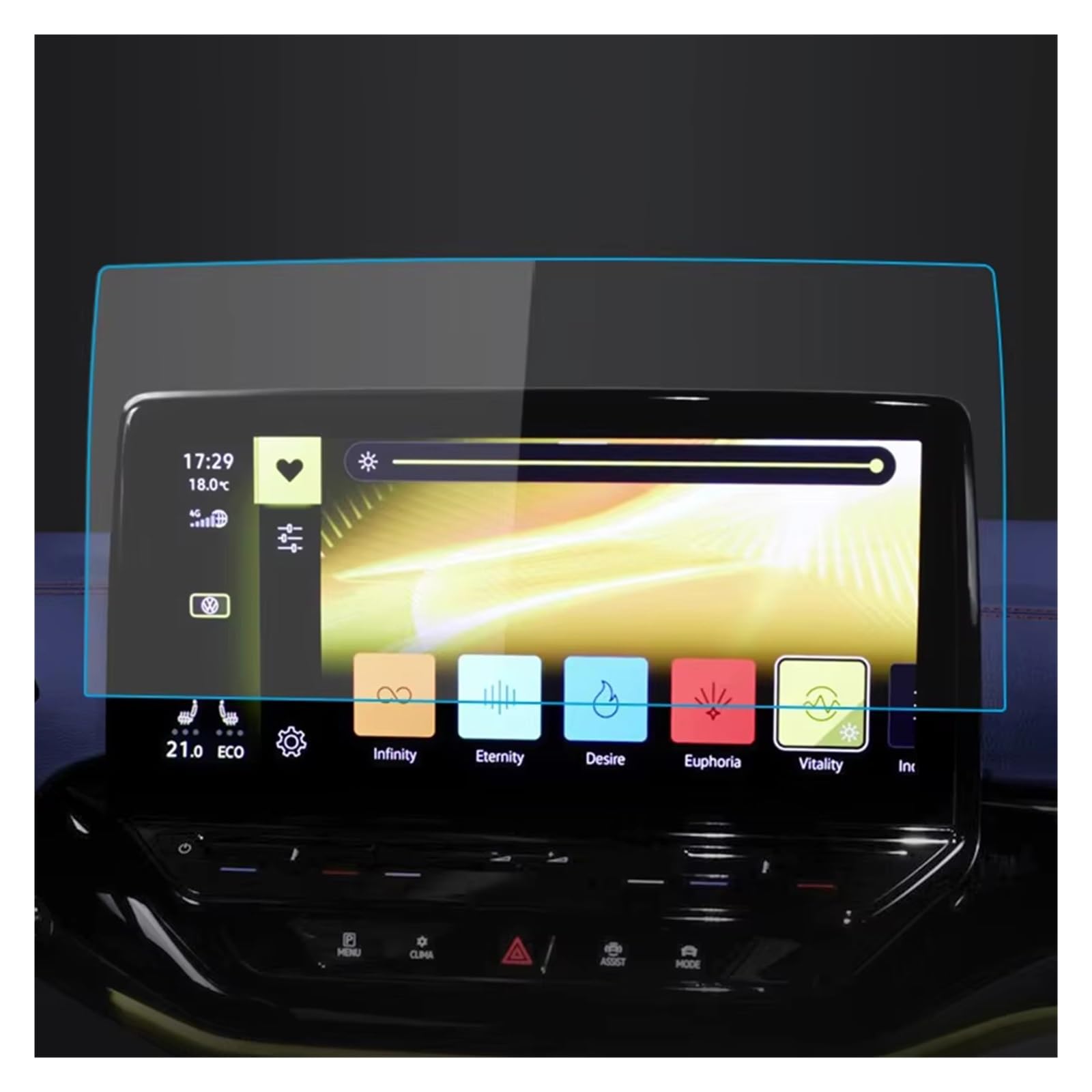 GPS-Displayschutz 12 Zoll Für VW Für ID.4 2021 2022 2023 Auto GPS Display Gehärtetes Glas Display-schutzfolie Auto Aufkleber Navigation Schutzfolie(HD) von NaNMiBHd