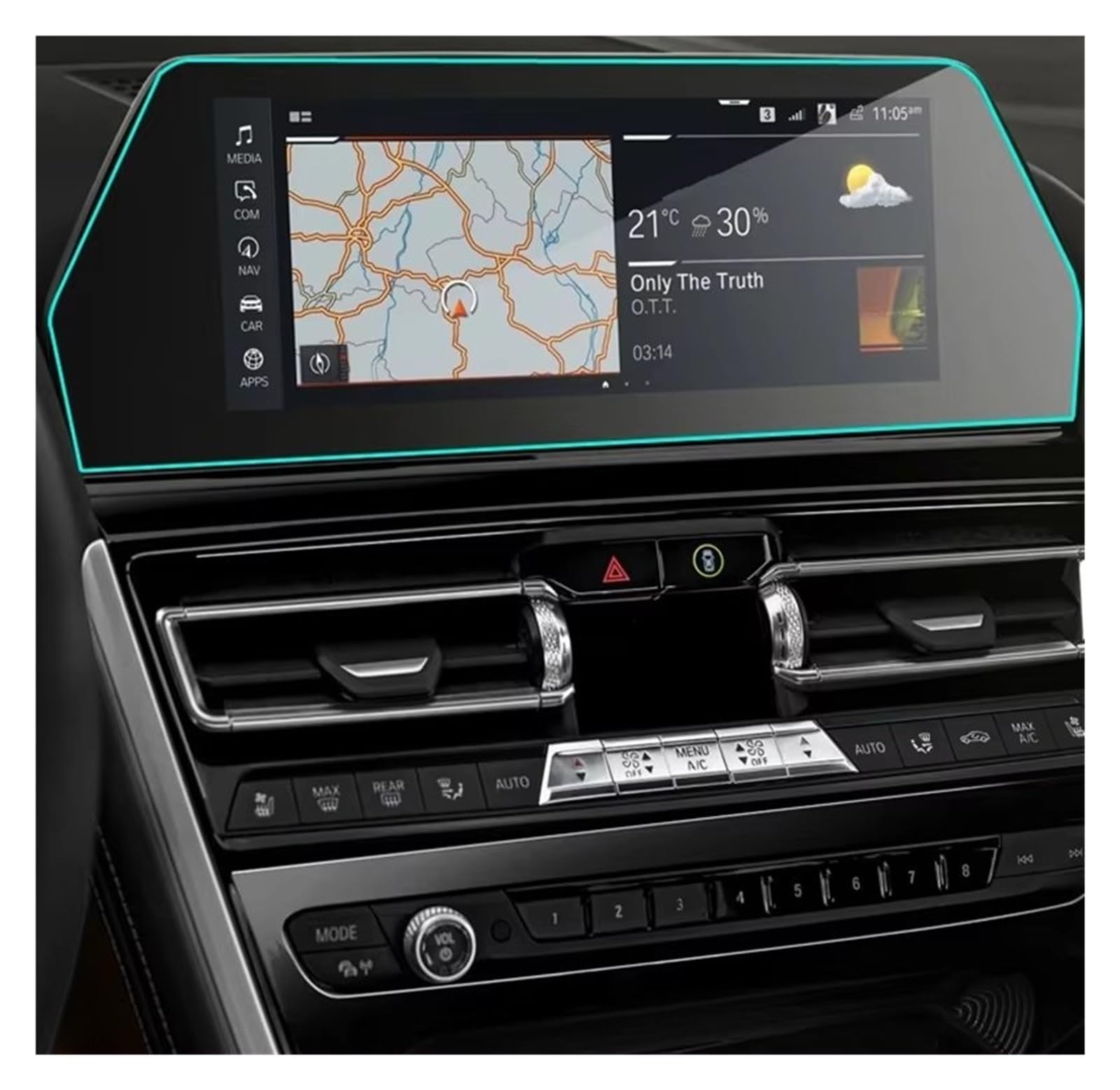 GPS-Displayschutz Auto GPS Navigation Display-schutzfolie Für 8 Serie Für 840i Für M850i ​​Für M8 Für Alpina Für B8 Für XDrive 2020 2021 Navigation Schutzfolie von NaNMiBHd