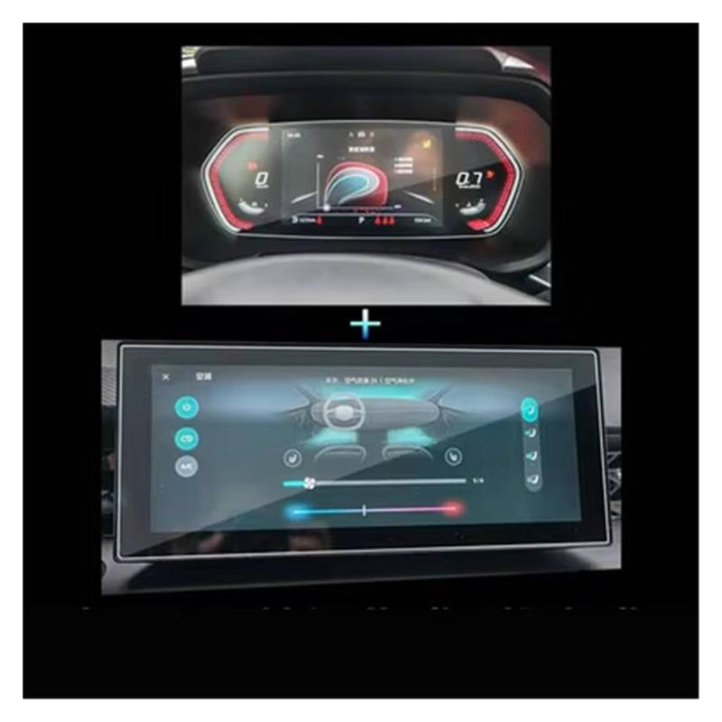 GPS-Displayschutz Auto Radio GPS Navigation Screen Protector Gehärtetes Glas Screen Protector Film Für MG Für GT 2022 Navigation Schutzfolie(GPS and Instrument) von NaNMiBHd