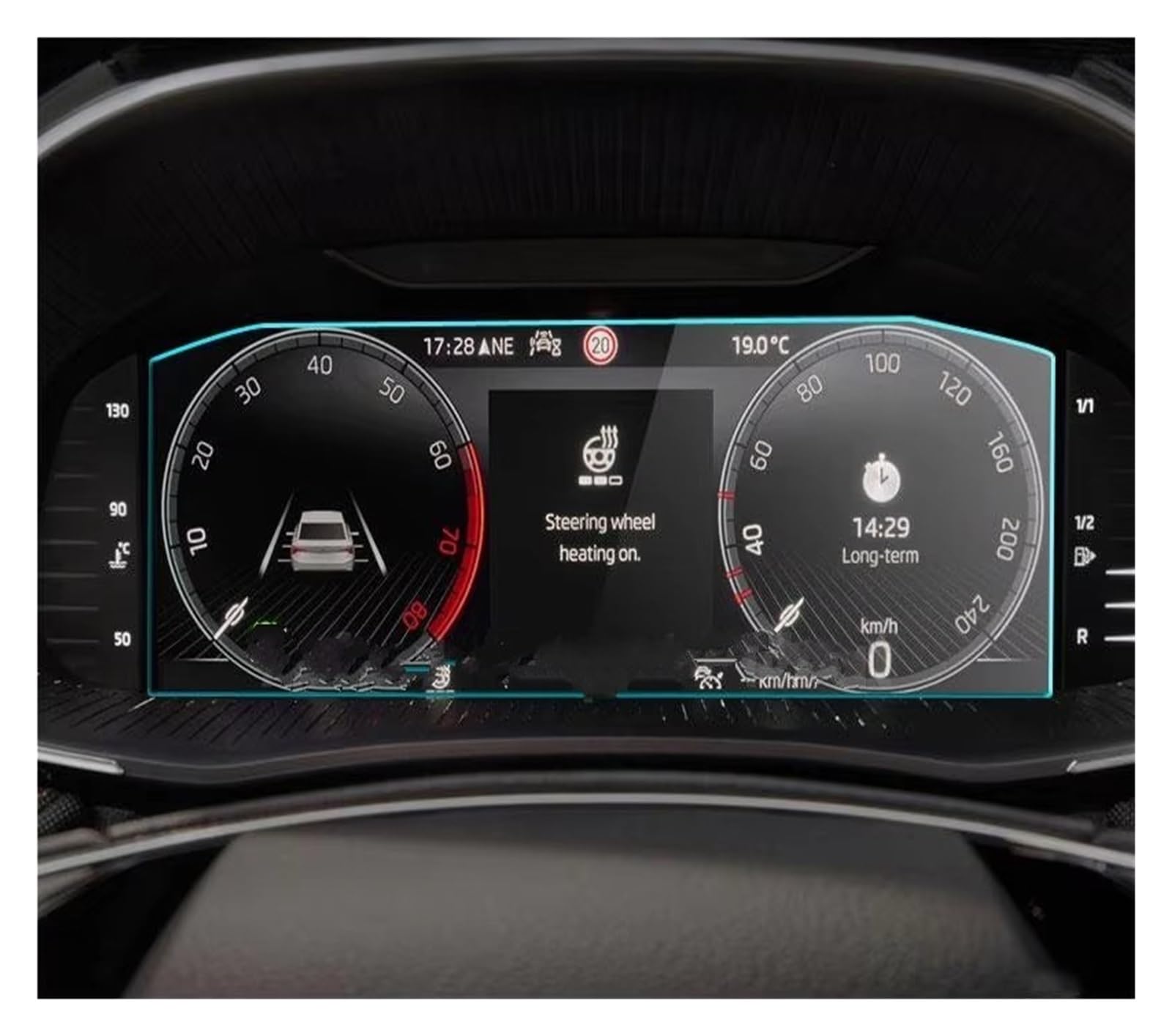 GPS-Displayschutz Displayschutzfolie Aus Gehärtetem Glas Für Skoda Für Fabia 2021 2022 Auto-Armaturenbrett Instrumententafel Navigation Schutzfolie von NaNMiBHd