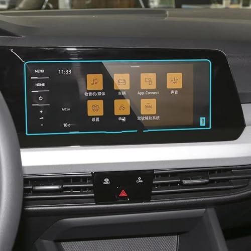 GPS-Displayschutz Displayschutzfolie Aus Gehärtetem Glas Für VW Für Golf 8 2021 Autoradio GPS-Navigation Bildschirmabdeckung Navigation Schutzfolie(with USB hooole) von NaNMiBHd