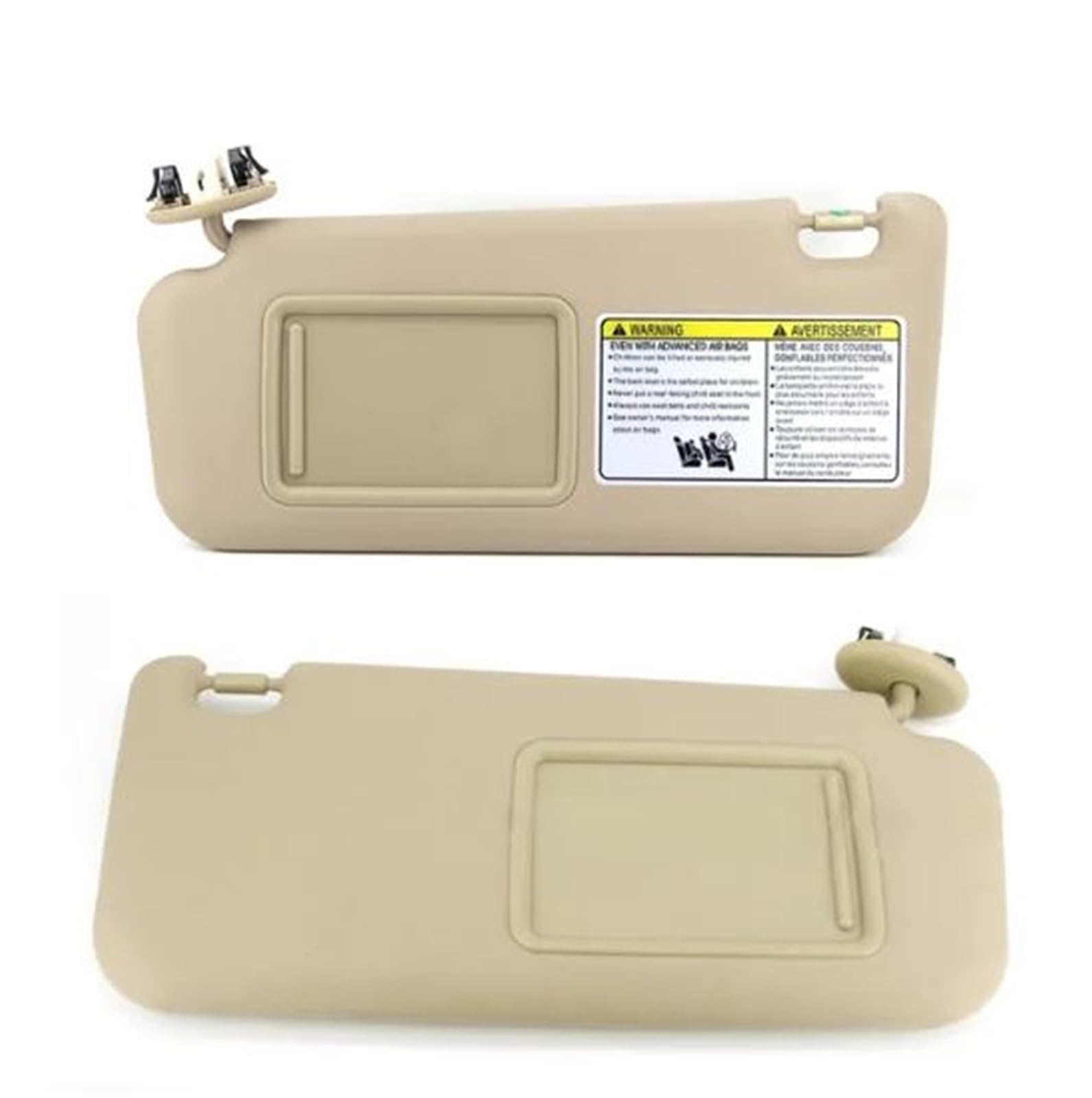 Innere Sonnenblende Für Toyota Für RAV4 2006 2007 2008 2009 2010 2011 2012 Auto Zubehör Mit EINEM Make-Up Spiegel Sonnenblende Vordere Innere Sonnenblende(A Pair of Beige) von NaNMiBHd