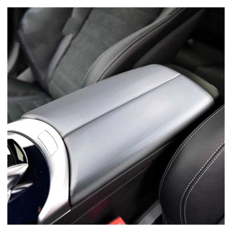 Kfz Mittelkonsolen Trim Für Benz Für E Klasse W213 2016 2017-2023 Auto Styling Center Konsole Aufräumen Armlehne Box Wasser Tasse Auto Panel Abdeckung Aufkleber Trim(A Model Silver) von NaNMiBHd