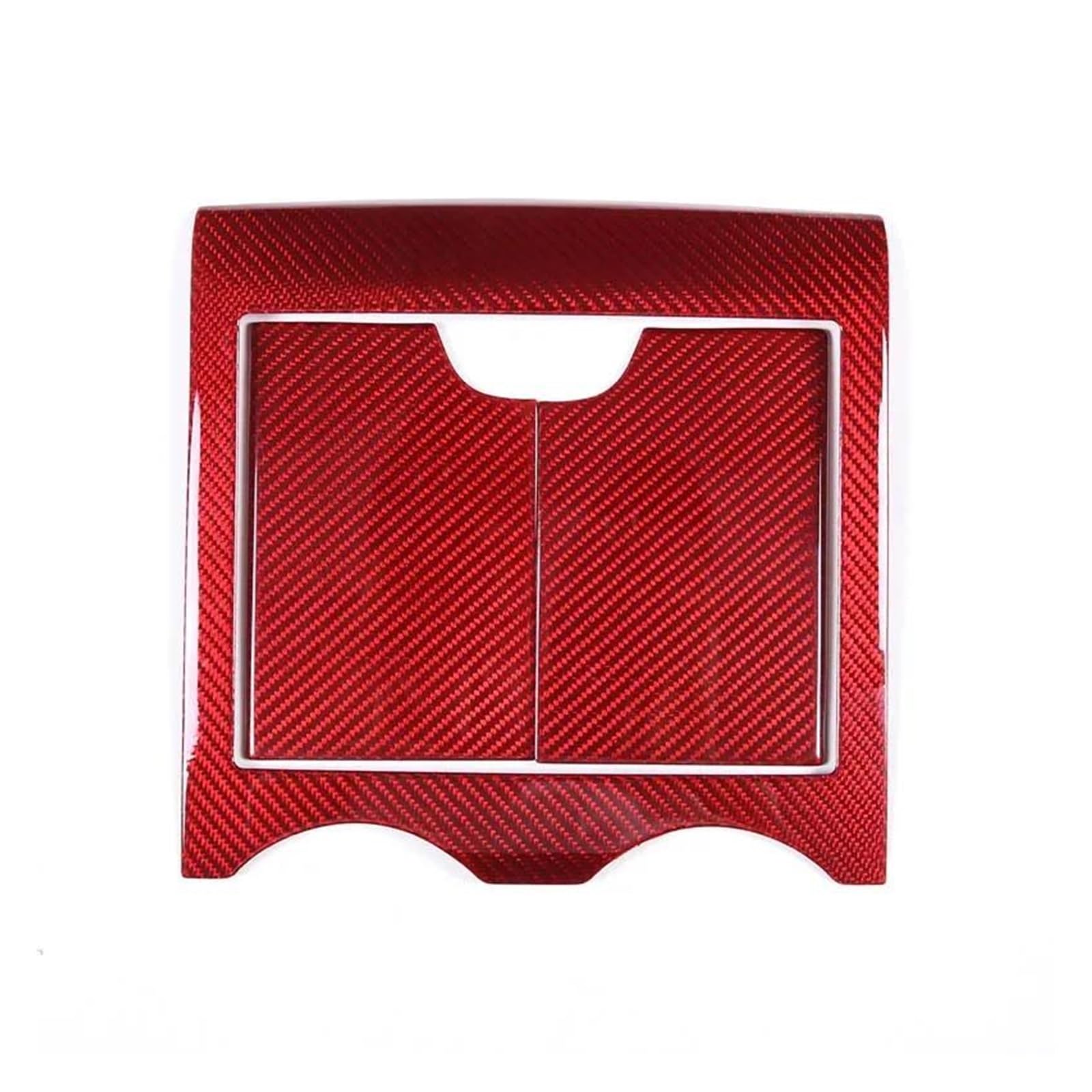 Kfz Mittelkonsolen Trim Für Maserati Für Grecale 2022-2023 Innen Zubehör Carbon Faser Auto Center Console Storage Box Panel Abdeckung Borte Aufkleber(Red Carbon Fiber) von NaNMiBHd