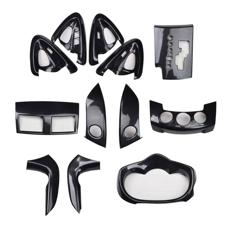 Kfz Mittelkonsolen Trim Für Toyota Für XA30 Für Rav4 2006 2007 2008 2009 2010 2011 2012 ABS Carbon Faser Stil Innen Dekoration Form Aufkleber(11) von NaNMiBHd