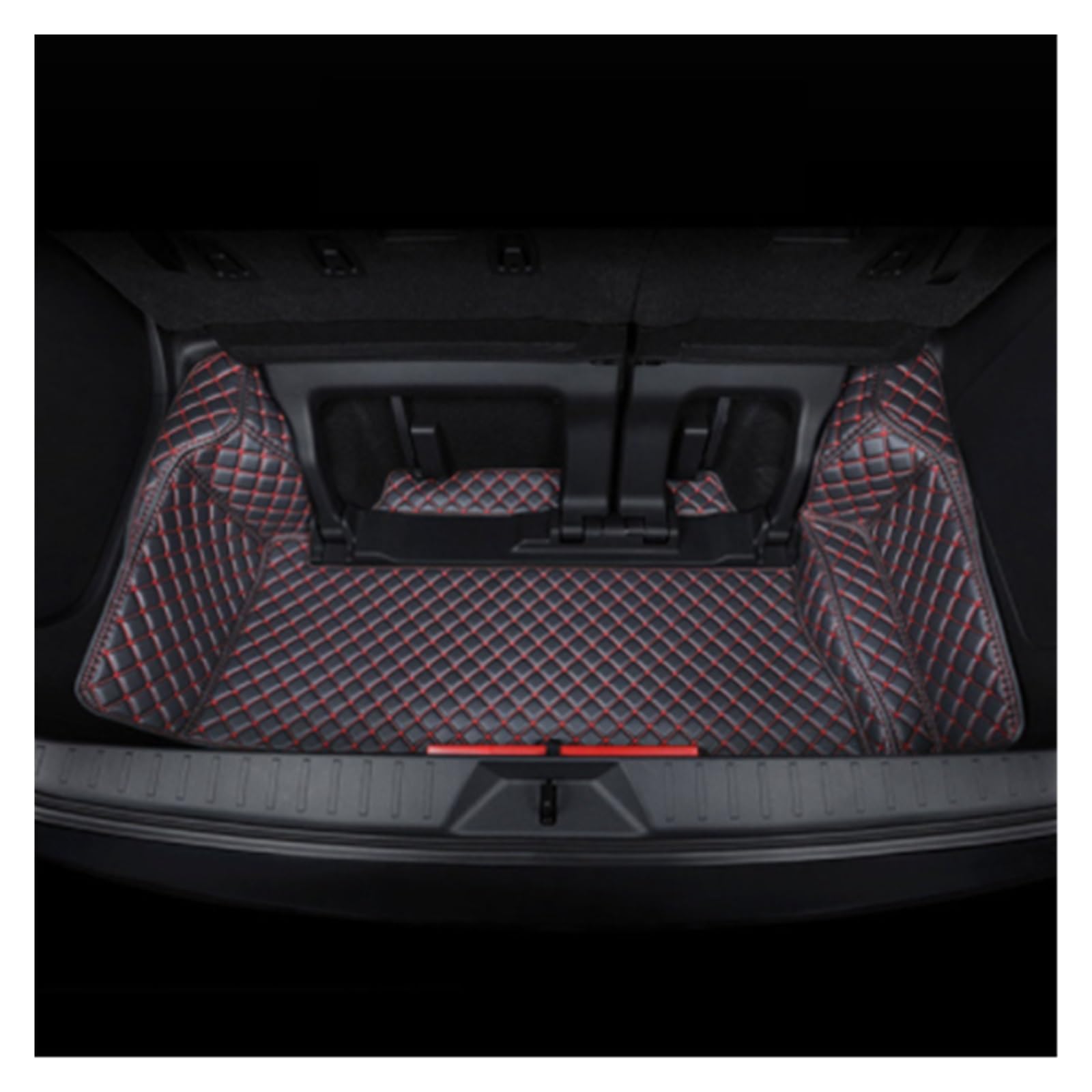 Kofferraum Schutzmatte Auto-Kofferraum-Matten Anti-Schmutz-Schutz-Tablett Cargo-Liner Zubehör Für Toyota Für Sienna 2021 Kofferraummatte(Black red) von NaNMiBHd