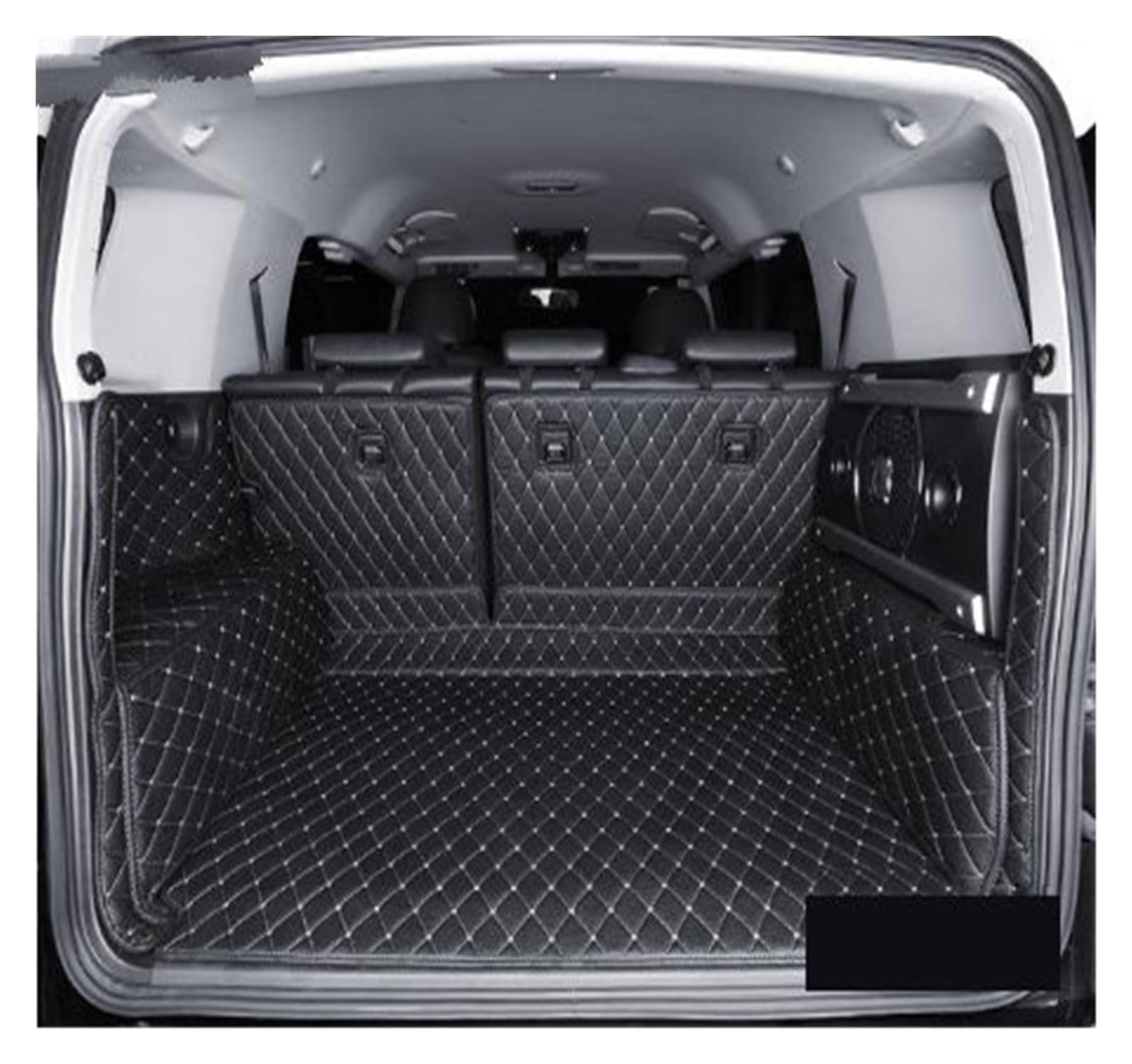 Kofferraum Schutzmatte Auto-Kofferraummatte Cargo-Liner Für Toyota Für FJ Für Cruiser 2008 2009 2010 2011 2012 2013 2014 2015 2016 2017 2018 2019 Kofferraummatte(Black beige) von NaNMiBHd