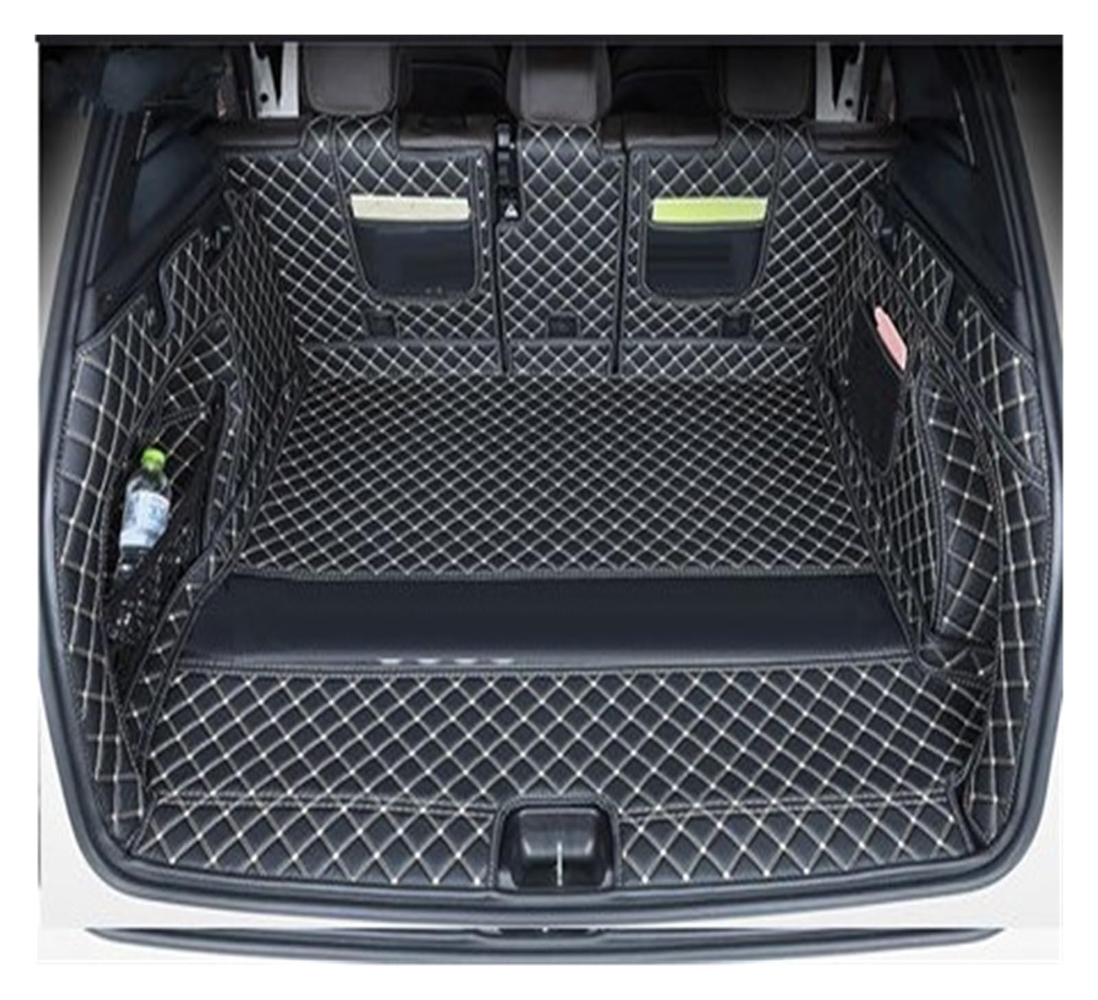 Kofferraum Schutzmatte Auto-Kofferraummatte Kofferraumwanne Ladeboden Teppich Tablettschutz Hunde-/Haustierabdeckungen Für Q5 Für Q5L 2018 2019 Kofferraummatte(Black beige Wire) von NaNMiBHd