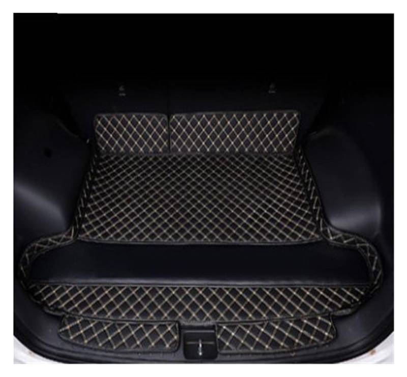 Kofferraum Schutzmatte Auto-Kofferraummatte Modifizierte Boot Cargo Liner Tray Teppich Pads Autoabdeckungen Für Hyundai Für Tucson 2018 2019 Kofferraummatte(A Black beige) von NaNMiBHd