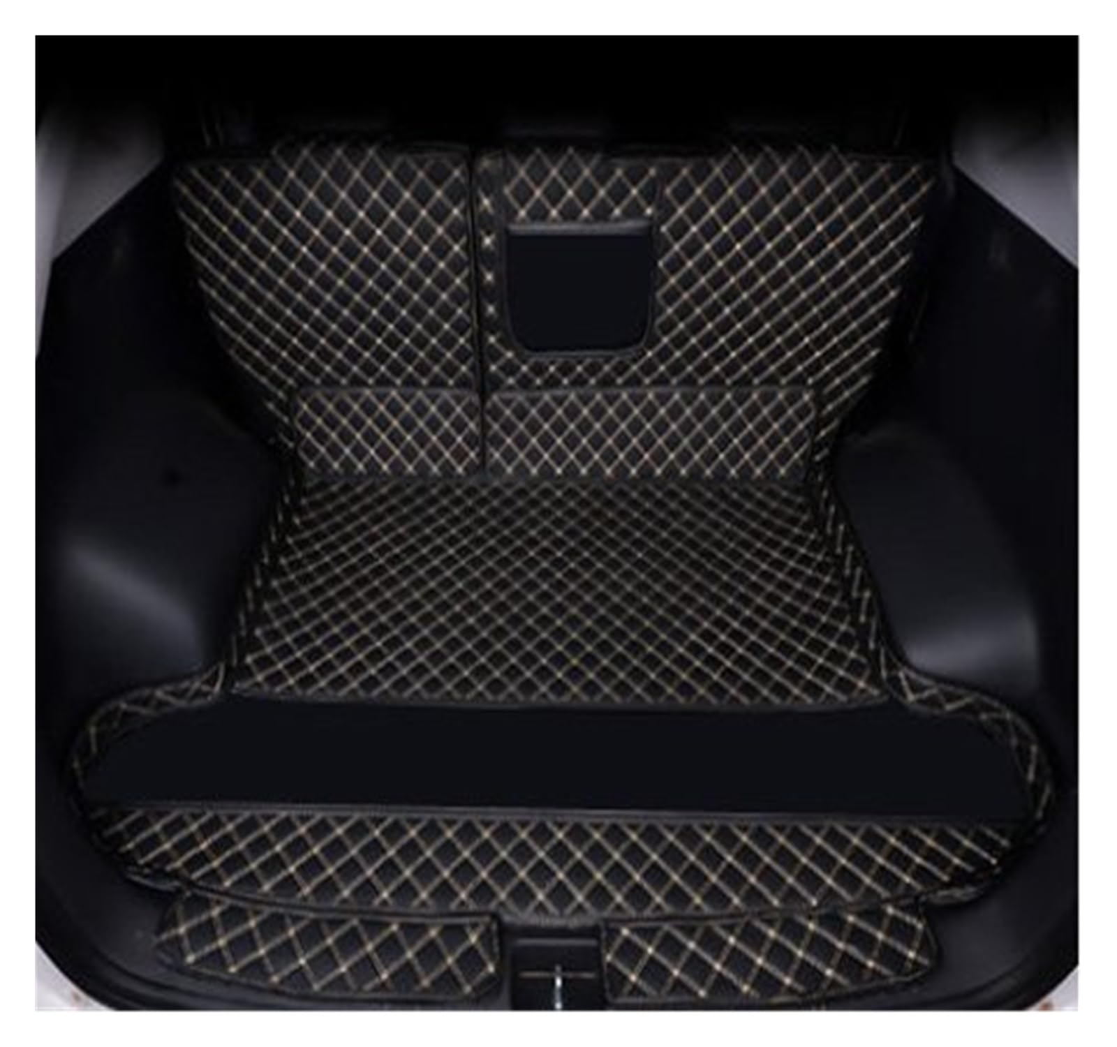 Kofferraum Schutzmatte Auto-Kofferraummatten Anti-Schmutz-Pads Gepäck Kofferraum Teppiche Für Hyundai Für Tucson 2018 2019 Kofferraummatte(B Black beige) von NaNMiBHd