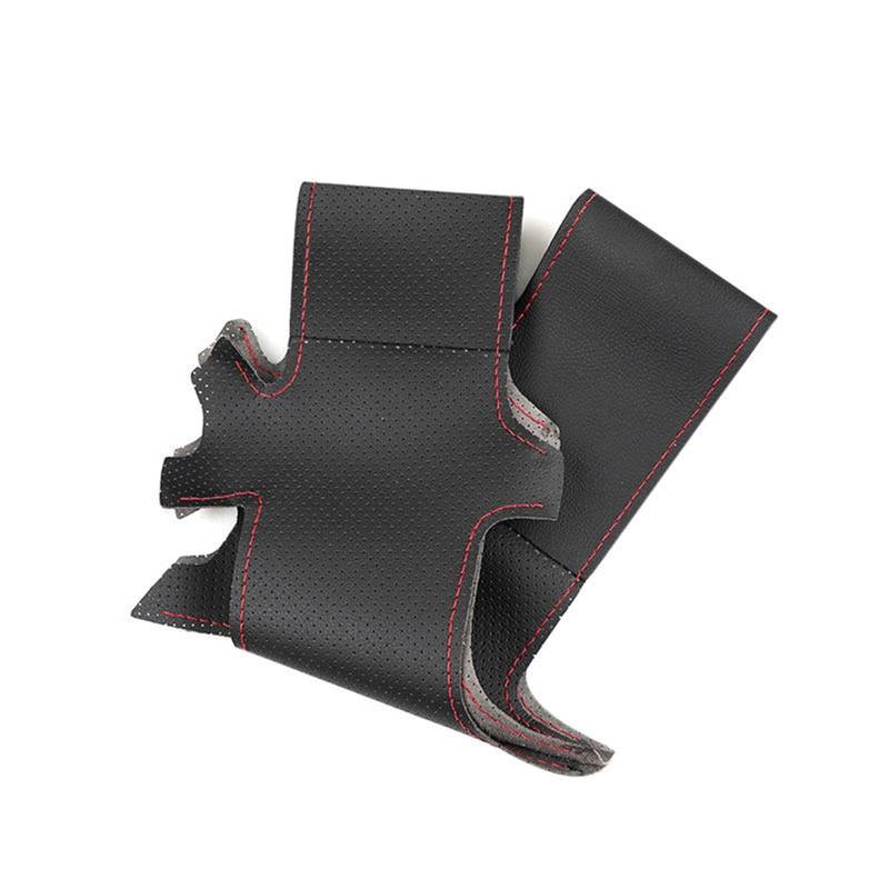 Lenkradabdeckung Auto Innere Lenkrad Abdeckung Mikrofaser Leder Trim Für Peugeot Für Partner 2003 2004 2005 2006 2007 2008 Lenkradbezug(Black-red line) von NaNMiBHd