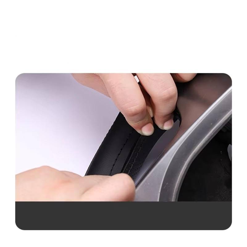 Lenkradabdeckung Auto Lenkrad Abdeckung Leder Auto Innen Auto Zubehör Für Sitz Für Leon Für Mk2 2006 2007 2008 Für Ibiza Für 6L 2007 Lenkradbezug(Black Thread) von NaNMiBHd