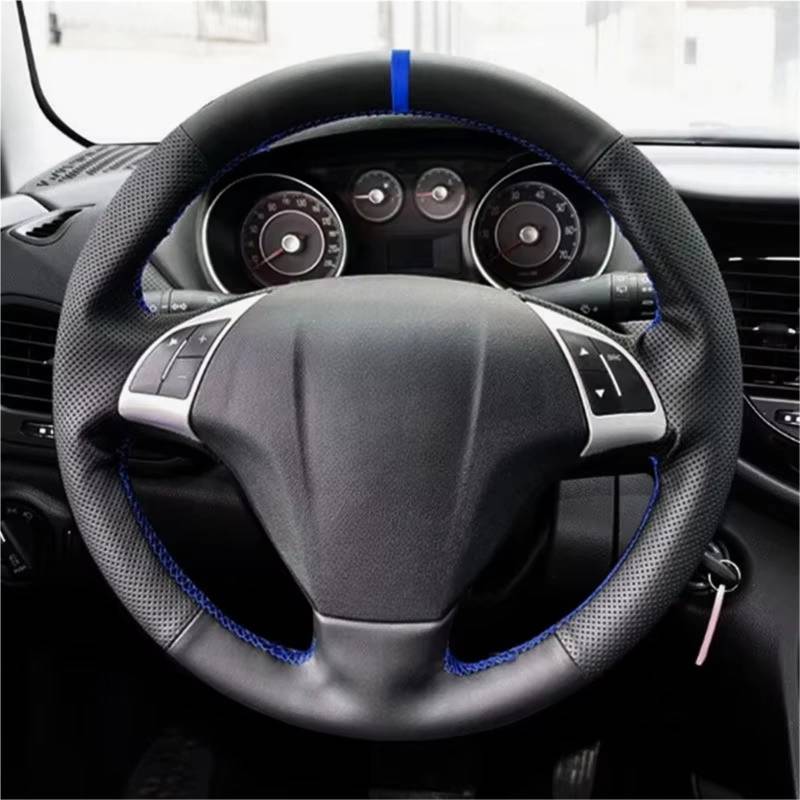 Lenkradabdeckung Lenkrad Leder Abdeckung Trim Zöpfe Auf Lenkrad Für Opel Für Combo 2012 2013 2014 2015 2016 2017 2018 Lenkradbezug(3 Colors Thread) von NaNMiBHd