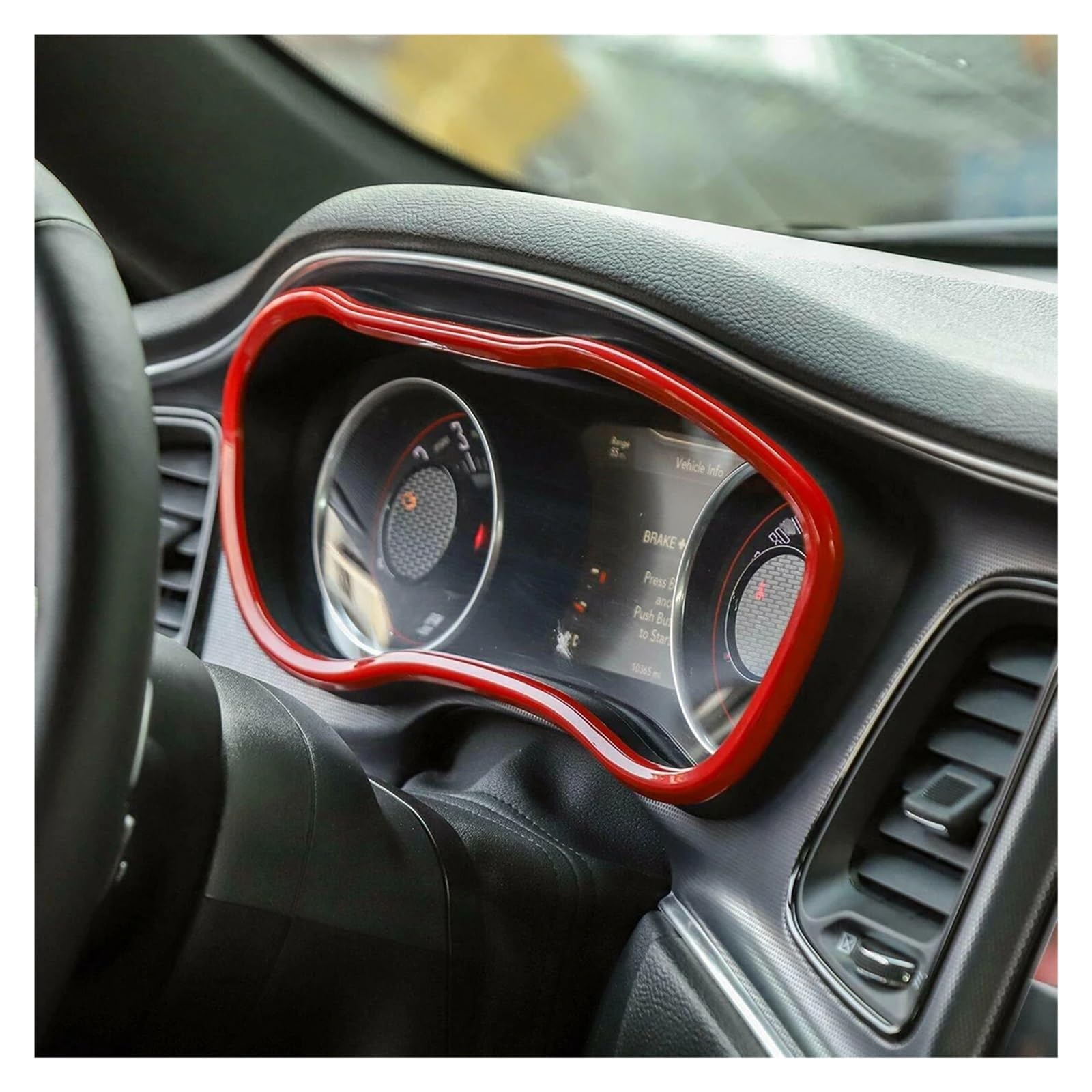 Mittelkonsole Dekor Auto-Armaturenbrett-Panel Armaturenbrett-Kit Zierblende Für Dodge Für Challenger 2015 2016 2017 2018 2019 Getrieberahmen Dekor von NaNMiBHd