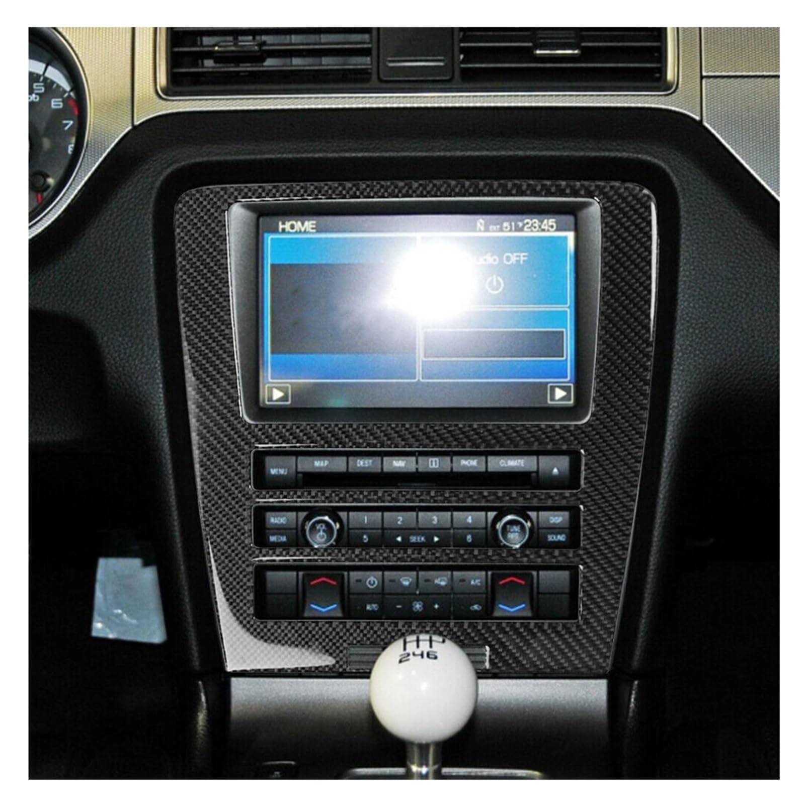 Mittelkonsole Dekor Auto-Innenraum-GPS-Navigationspanel-Abdeckungs-Ordnungsaufkleber Für Ford Für Mustang 2009 2010 2011 2012 2013 Getrieberahmen Dekor von NaNMiBHd