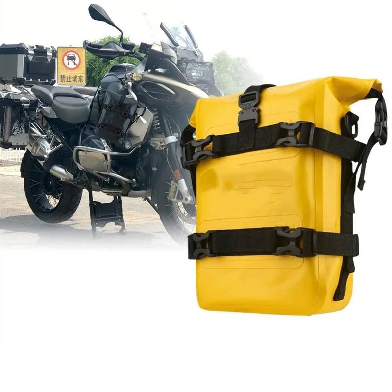 Motorrad Satteltasche Für NC750X Für CB500X Motorradrahmen Crash Bars wasserdichte Tasche Stoßfänger Reparatur Werkzeug Platzierung Tasche Motorradtasch(Yellow 1pc) von NaNMiBHd