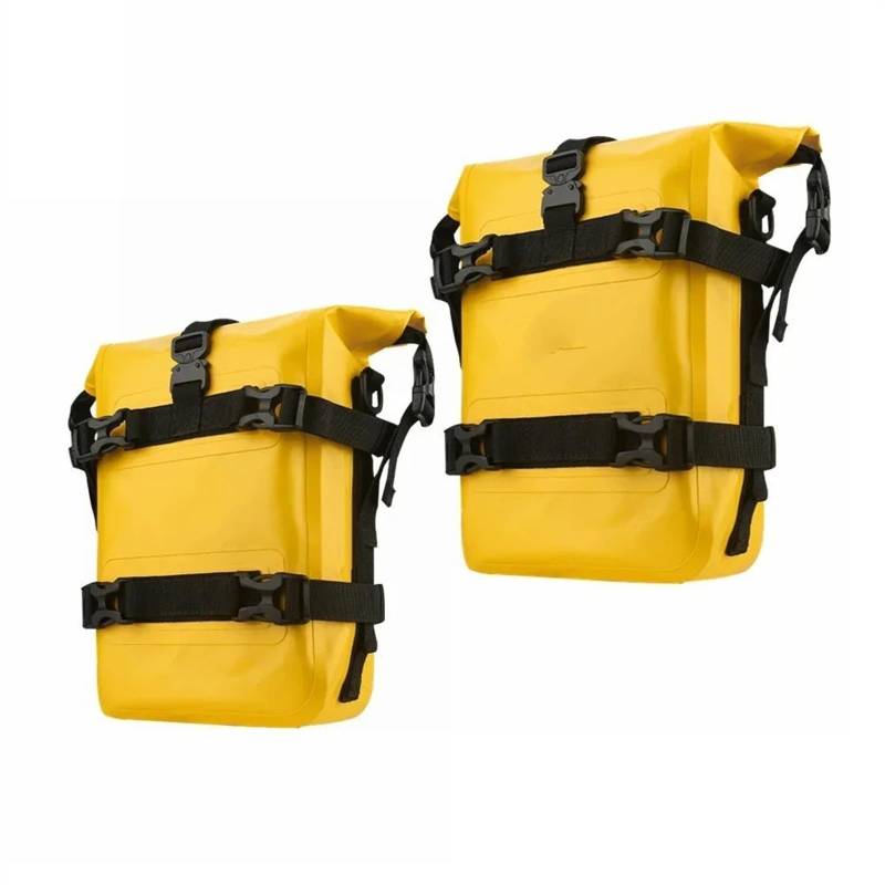 Motorrad Satteltasche Für NC750X Für CB500X Motorradrahmen Crash Bars wasserdichte Tasche Stoßfänger Reparatur Werkzeug Platzierung Tasche Motorradtasch(Yellow 2pc) von NaNMiBHd