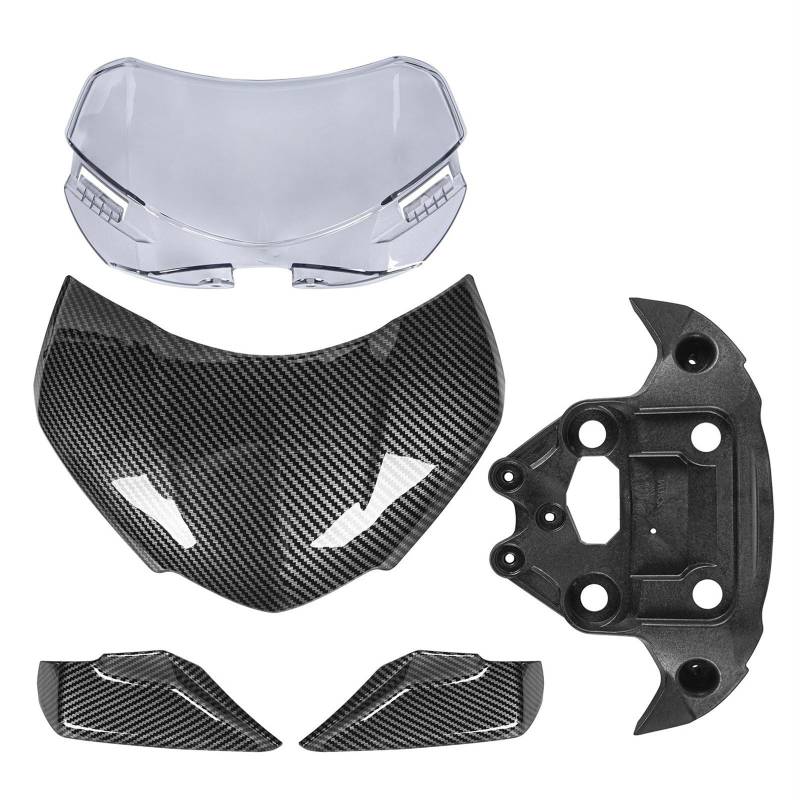 Motorrad Windschutzscheibe Für Triumph Für Geschwindigkeit Für Triple 1200 RS 2021 2022 2023 Protector Windabweiser Motorrad Windschutzscheibe Windschutz Verkleidung Motorrad Windschott(A-Carbon Fiber von NaNMiBHd