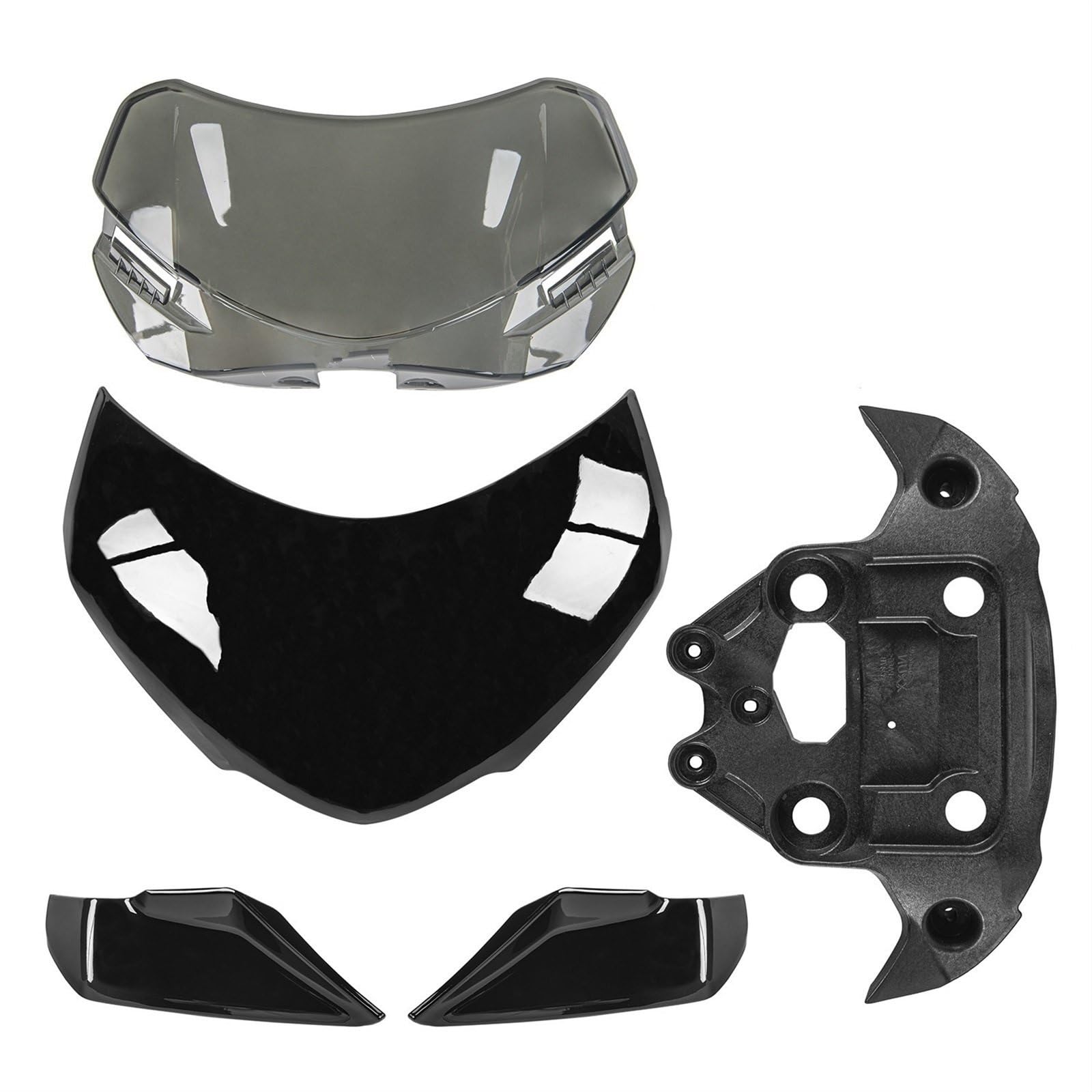 Motorrad Windschutzscheibe Für Triumph Für Geschwindigkeit Für Triple 1200 RS 2021 2022 2023 Protector Windabweiser Motorrad Windschutzscheibe Windschutz Verkleidung Motorrad Windschott(B-Black) von NaNMiBHd