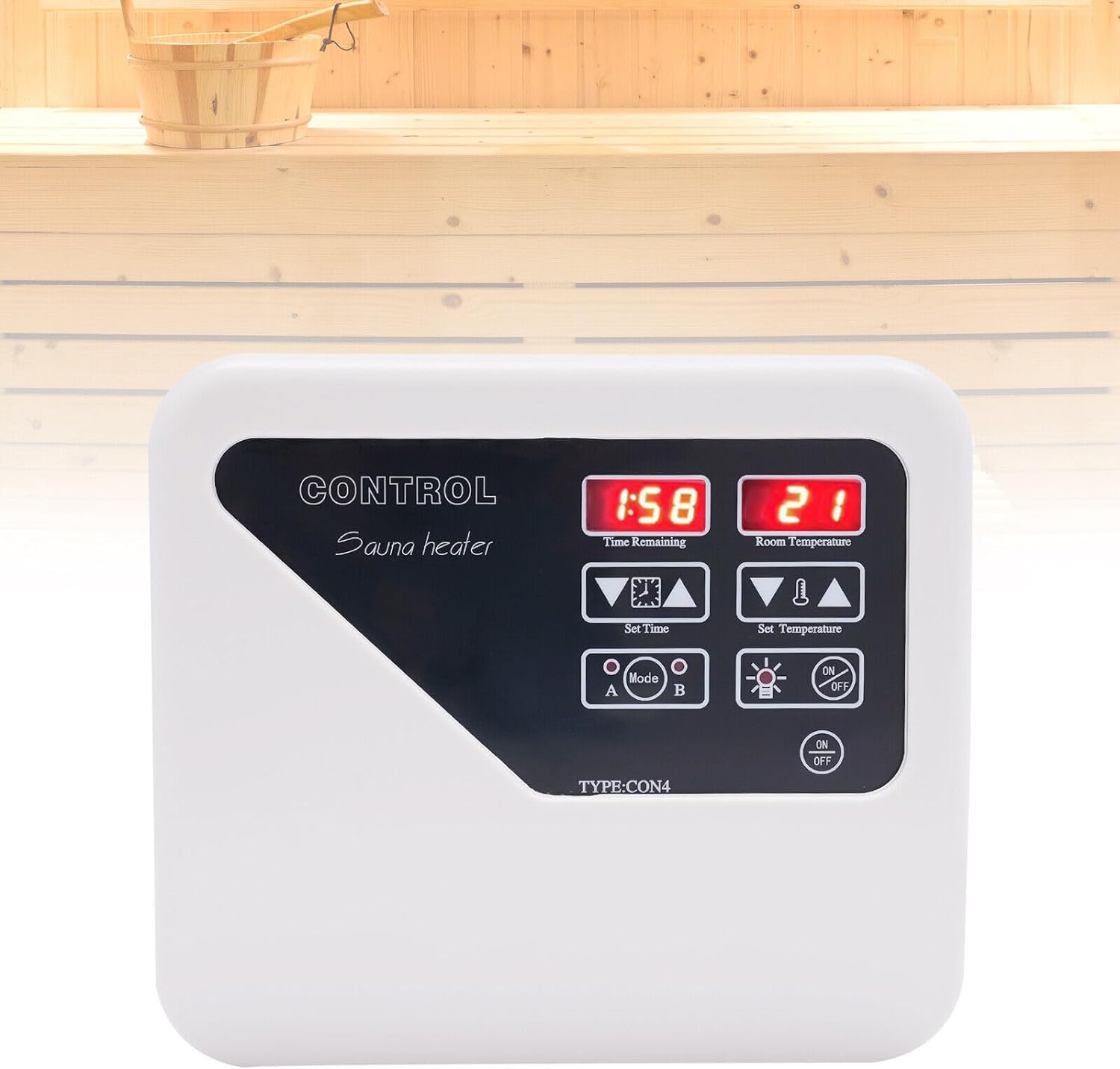 8+4 Mode Saunaofen,External Saunasteuerung,Sauna Steuerung Saunaofe Controller Digital SchaltgeräT SteuergeräT AußEnbereich ÜBerhitzungsschutz füR 3-9KW von NadineDutol