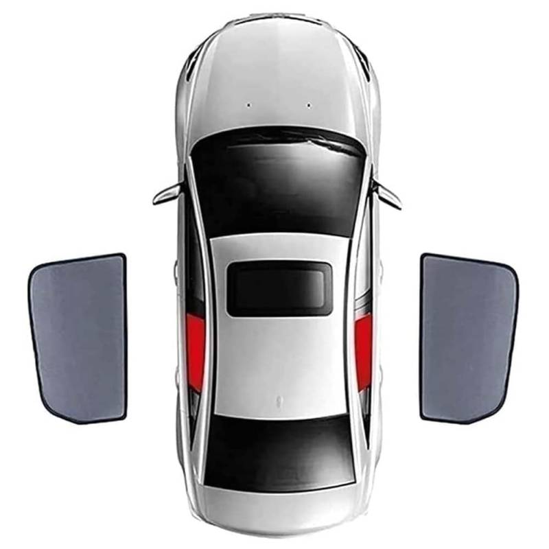 Auto-Seitenfenster-Sonnenschutz für Cadillac XT6 2022-2025, Atmungsaktives Mesh-Sonnenblenden-Block Atmungsaktiver UV-Schutz Sichtschutz-Zubehör,B/2 Rear Doors von NanDeZ