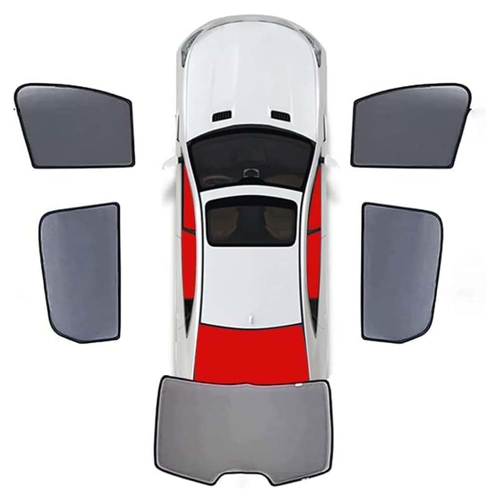 NanDeZ Auto-Seitenfenster-Sonnenschutz für Ford Escort 2010-2021, Atmungsaktives Mesh-Sonnenblenden-Block Atmungsaktiver UV-Schutz Sichtschutz-Zubehör,D/Wholecar 5pieces von NanDeZ