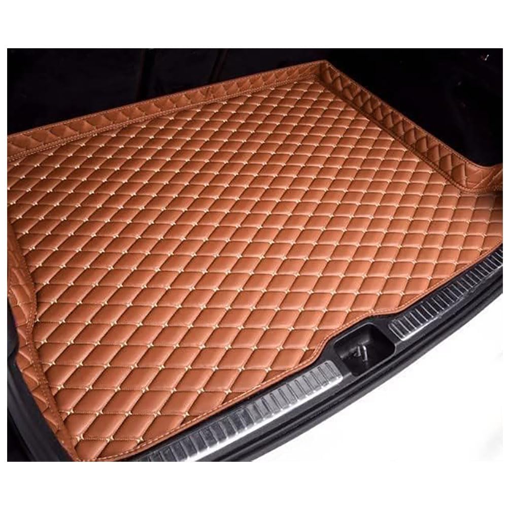 NanDeZ Passgenaue Kofferraummatte Aus Leder für Ren-Ault Espace 2015-2024, Staubdicht Waterproof Kofferraum Schutzmatten, Kofferraumwanne Antirutschmatte,F/Brown von NanDeZ