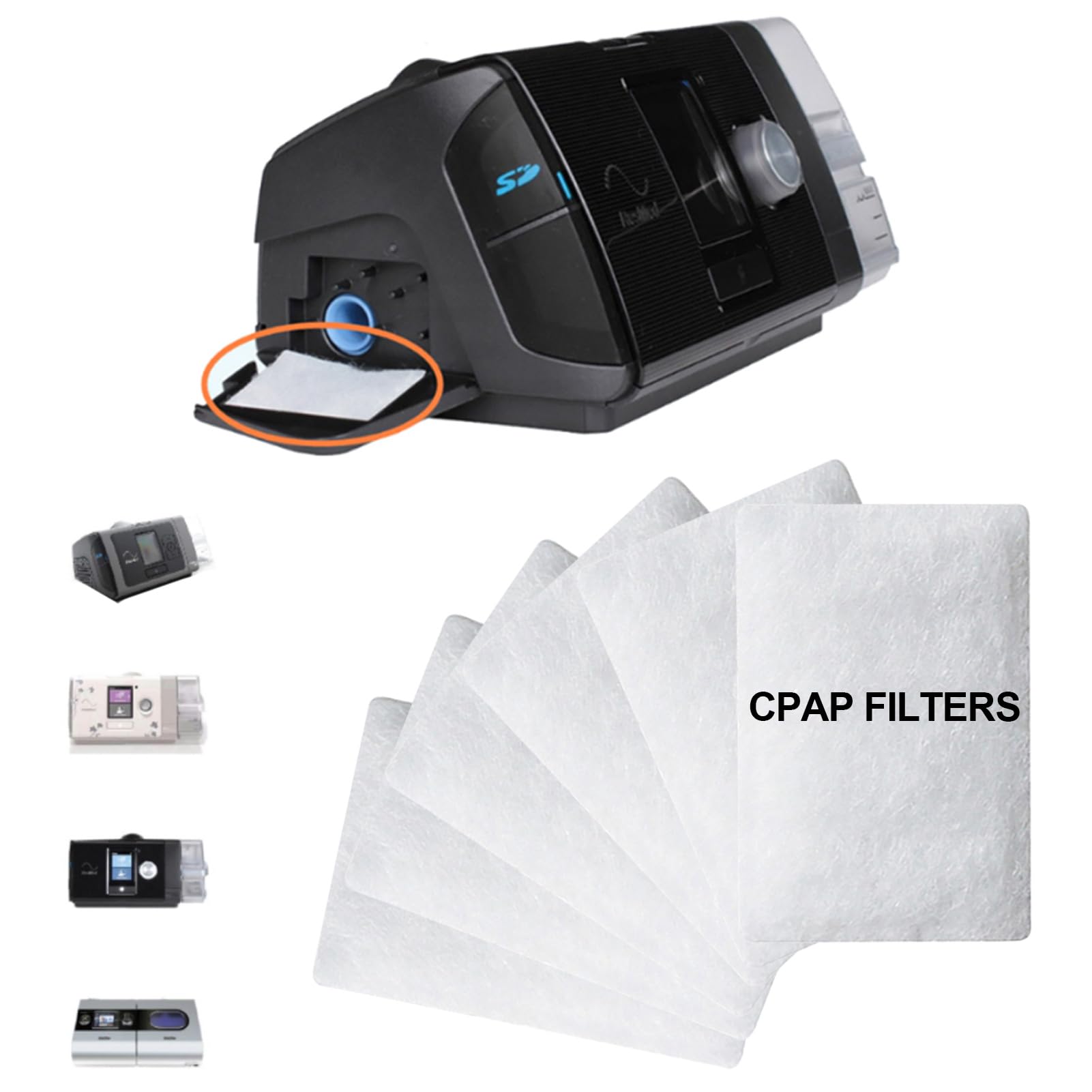 20 Stück CPAP Filter Premium CPAP Filters,CPAP-Maschinenfilter,Premium HEPA-Filter,CPAP-Filter Für r-esmed Airsense, Hochwertige Ersatzfilter Für CPAP-Geräte, Filterzubehör Für S9 Und S10 von Nankoyal