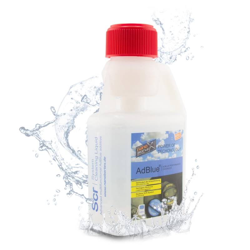 NanoBorTeX AdBlue® Additiv SCR-Cleaner – Verhindert Kristallbildung und reinigt das SCR-System, verbessert die Leistung des Katalysators und sorgt für effektive Abgasreinigung – 125ml für 50l AdBlue® von NanoBorTeX Motor Power