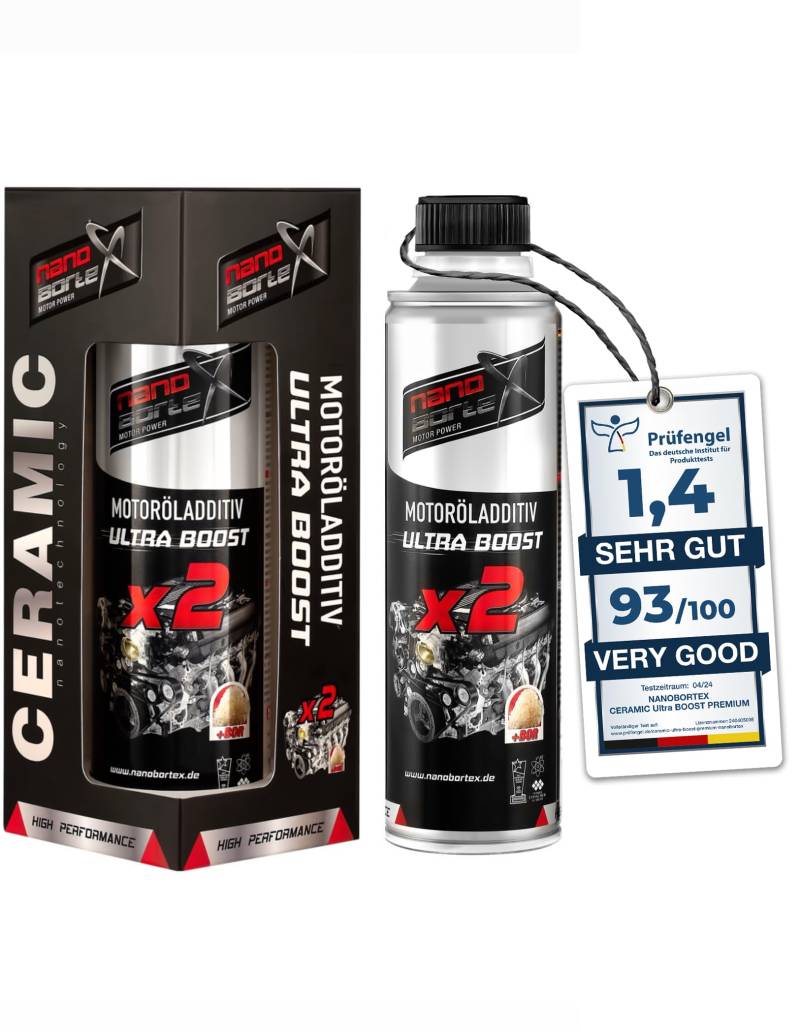 NanoBorTeX Öladditiv Ceramic Ultra-Boost Premium Keramik & BOR Boost Motoröladditiv Verschleißschutz Motorölzusatz Hochleistungs NanoBorX Additiv 300ml von NanoBorTeX Motor Power