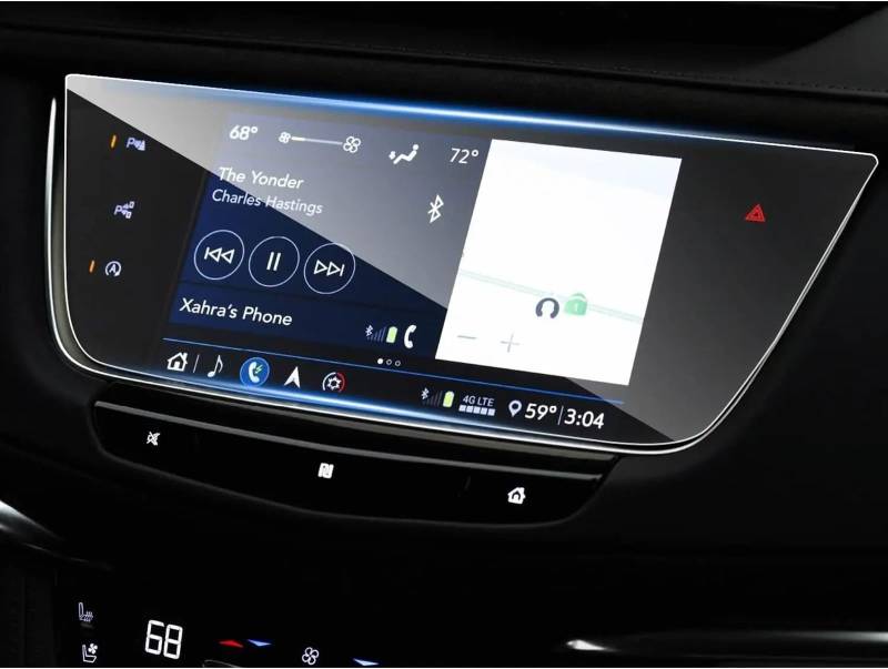 Naojino Kompatibel Mit Cadillac Für XT5 XT6 2019 2020 2021 2022 2023 Auto-GPS-Navigation 8-Zoll-Bildschirmschutzfolie Aus Gehärtetem Glas Auto Displayschutzfolie von Naojino