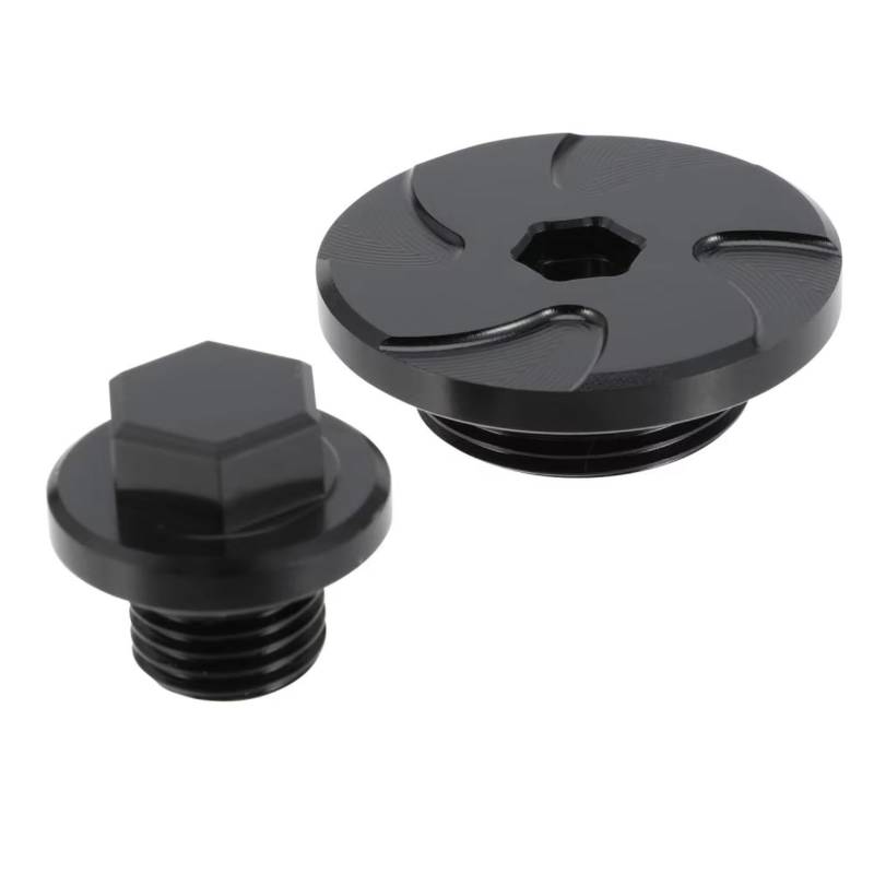 Naojino Kompatibel Mit Für KLX140 Für KLX140L 2008-2024 Motorräder Zubehör Motor Timing Stecker Schrauben Und Muttern Set Motorrad Schrauben(Black) von Naojino