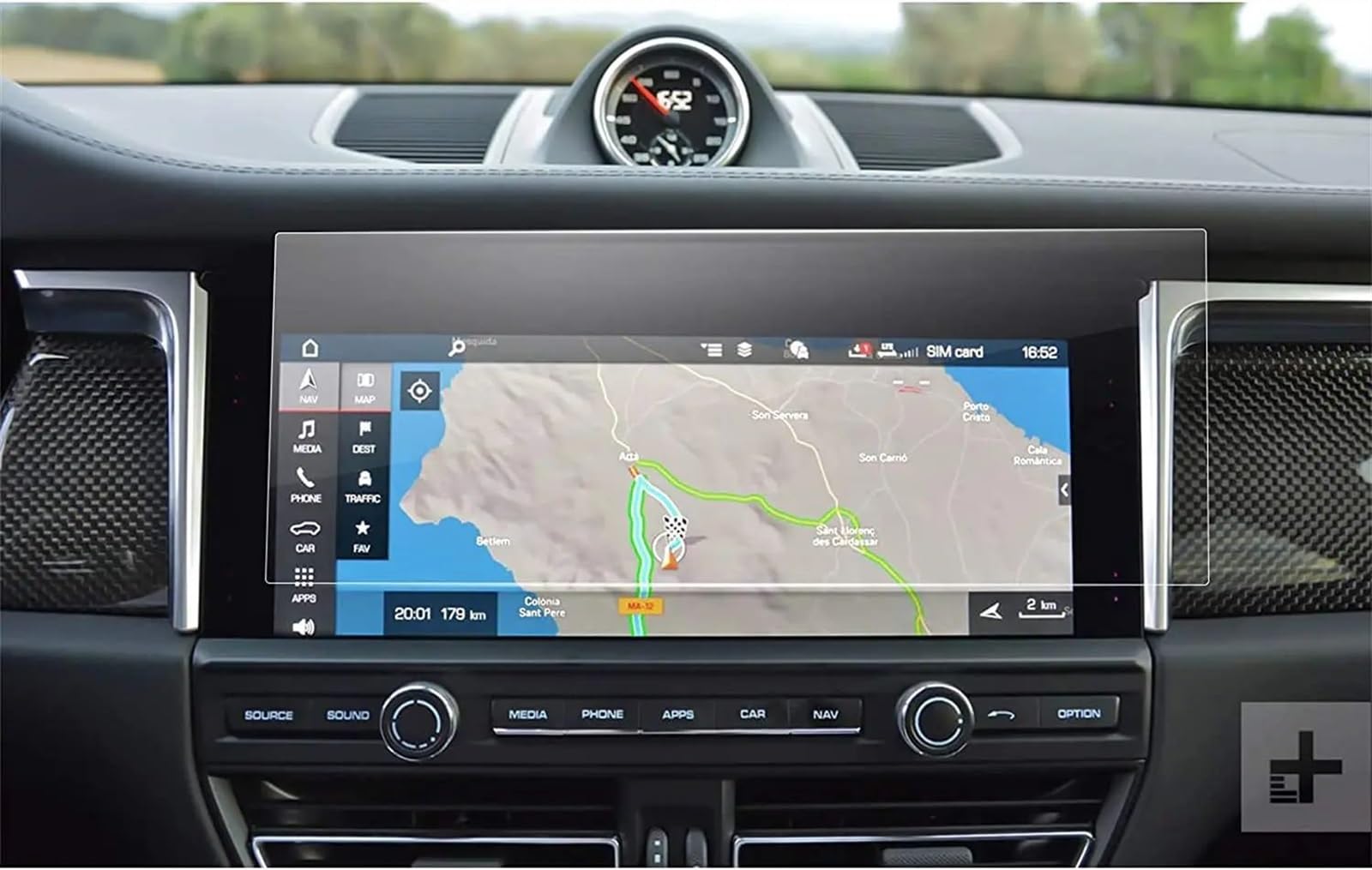 Naojino Kompatibel Mit Porsche Für Macna 2019 2020 2021 2022 10,9 Zoll Auto-GPS-Navigations-LCD-Bildschirm Aus Gehärtetem Glas Displayschutzfolie Auto Displayschutzfolie von Naojino