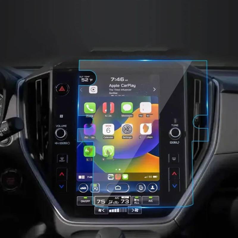 Naojino Kompatibel Mit Subaru Für Crosstrek 2024 11,6 Zoll Auto-GPS-Navigation LCD-Bildschirm Displayschutzfolie Aus Gehärtetem Glas Auto Displayschutzfolie(24 Crosstrek Blue) von Naojino