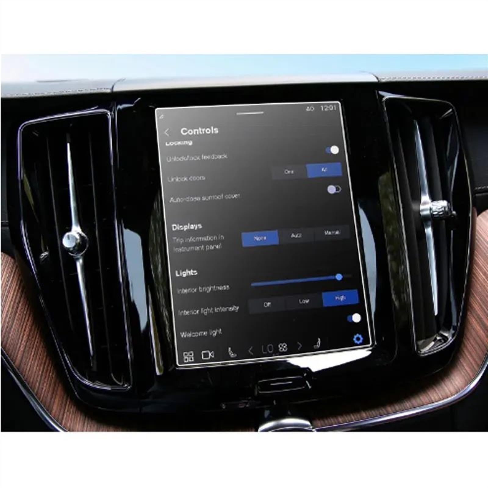 Naojino Kompatibel Mit Volvo Für C40 2022 9-Zoll-Auto-GPS-Navigations-LCD-Bildschirm Aus Gehärtetem Glas Displayschutzfolie Auto Displayschutzfolie von Naojino