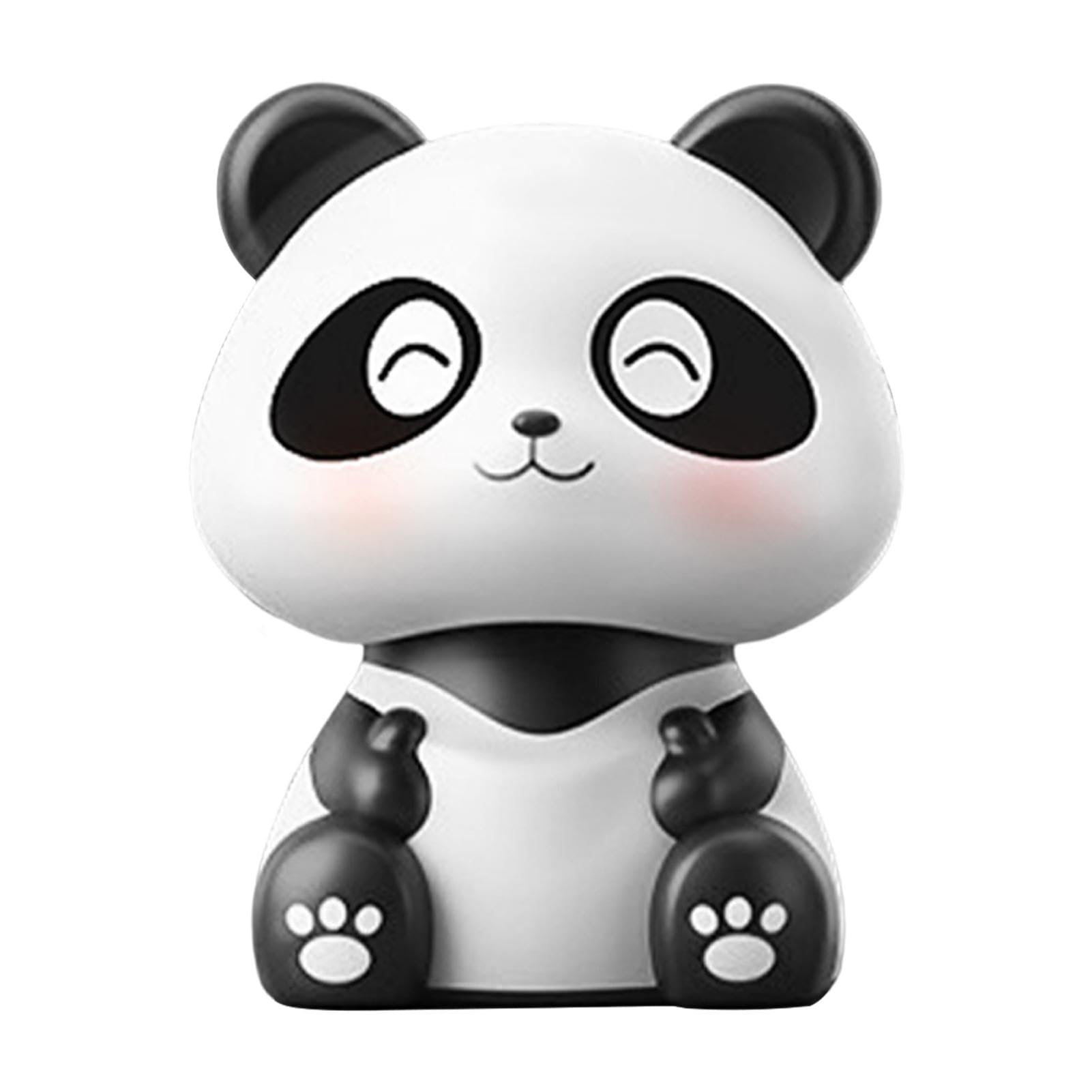 Auto-Armaturenbrett-Dekorationen Panda,Panda-Auto-Armaturenbrett-Dekor | Panda-Statue für Armaturenbrett | Modische Glücks-Panda-Figuren, Solarenergie, schüttelnder Kopf, Panda, Auto-Innenausstattung von Naqqios