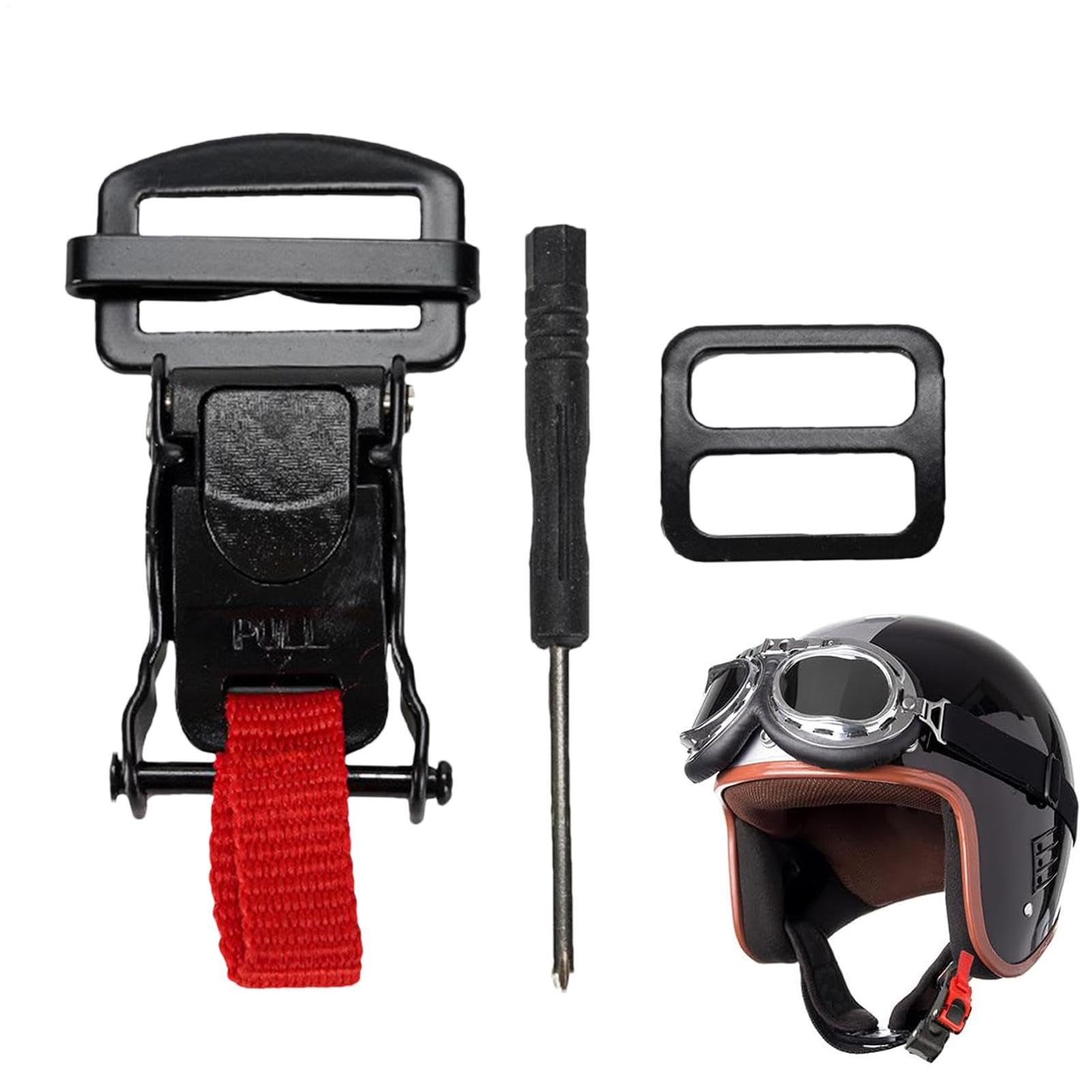 Helme Schnellverschluss Kit - Professionelle Helmschnalle | Motorradhelme Schnellverschluss | Double Safe Quick Release Clip Helme Zubehör, Schnellschnalle Safe, Schnell, bequemes von Naqqios