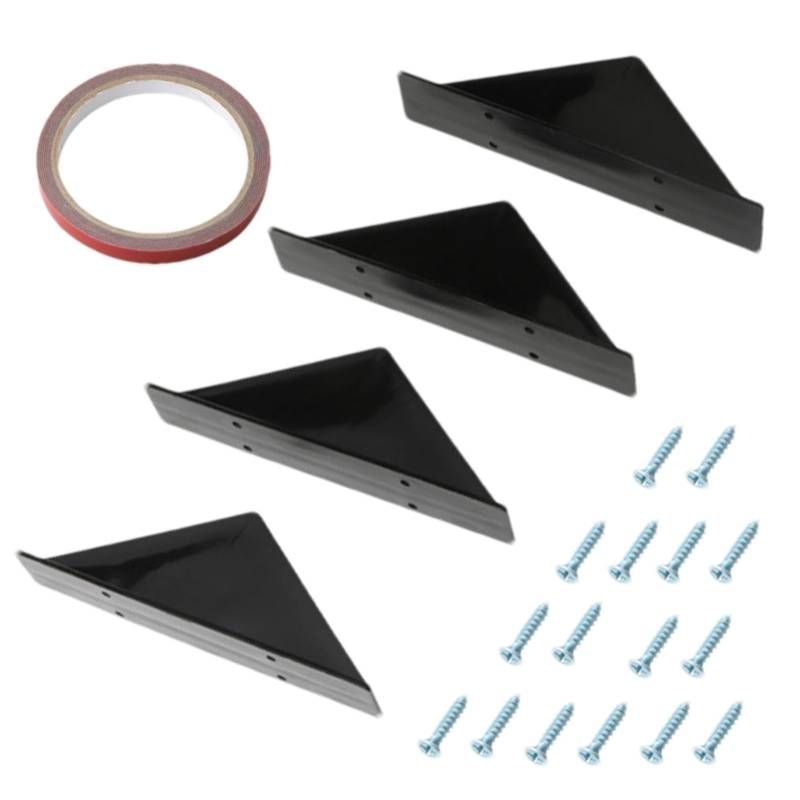 Spoiler Flossenschutz - Stoßstange Diffusor Auto | Sleek Wing Spoiler | Elegante Auto Dekoration, Flossen Stoßstange Diffusor, für Schwarz Auto Heckstoßstange Fin Spoiler Diffuse von Naqqios