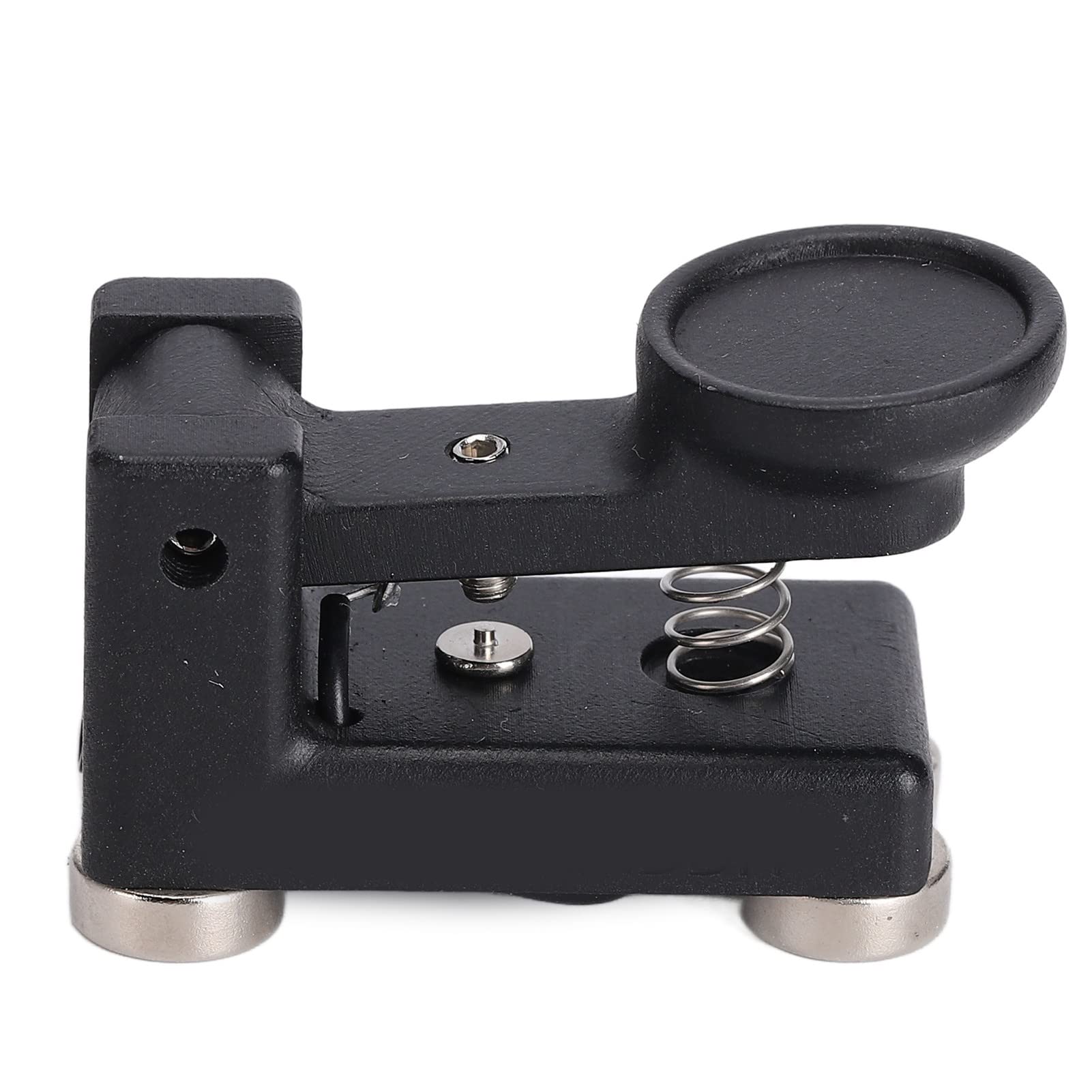 Morse Code Key, Morse Telegraph Taste, QU-4525 Magnetische Adsorptionsbasis ABS Compact CW Morse Code Langlebig mit Fußpolster für Kurzwellenradio von Naroote