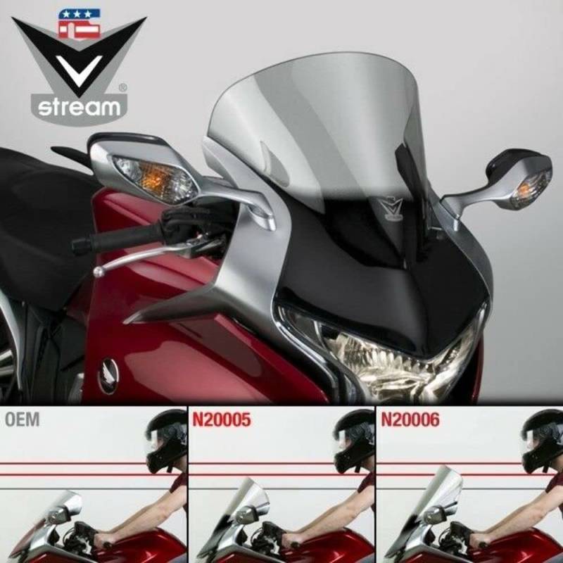 National Cycle VStream Light Tint 31.3 cm Windschutzscheibe für 2011-2013 Honda VFR1 - One Size von National Cycle