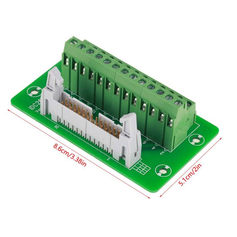 5-mm-Raster-Stiftleisten-Steckverbinder IDC26P Din Rai 26Pin-Montageschnittstellenmodul, Montierbarer Terminal-Stecker, Breakout-Board von Natudeco