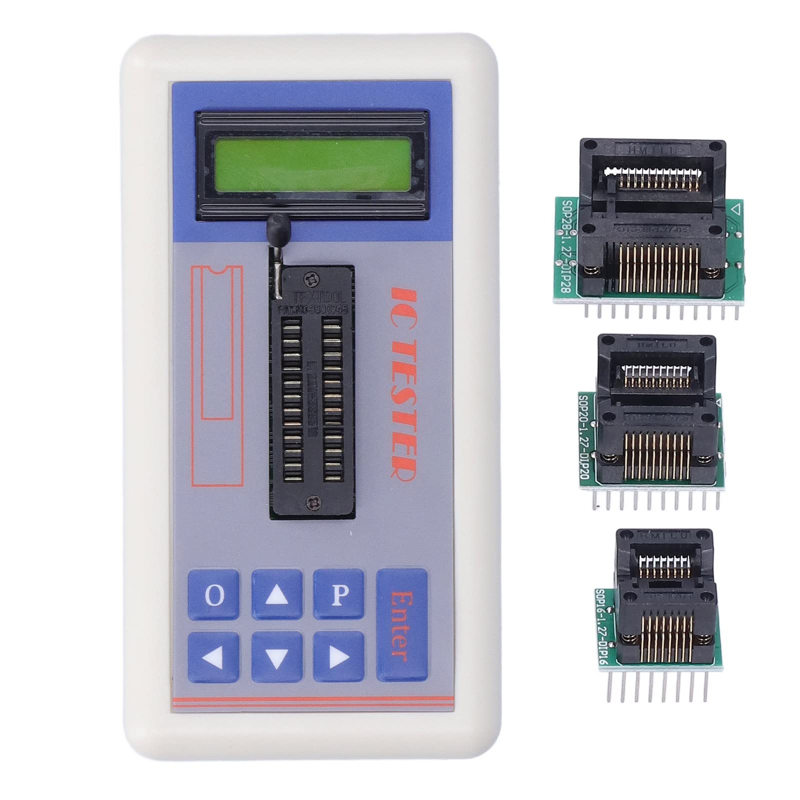 TSH-06F Tester Für Integrierte Schaltungen, IC-Transistor-Messgerät Mit 5 V 3,3 V AUTO-Modi Benutzerfreundliches Transistor-Messgerät Für Mikroelektronik-Ingenieure(Mit Klemmen) von Natudeco