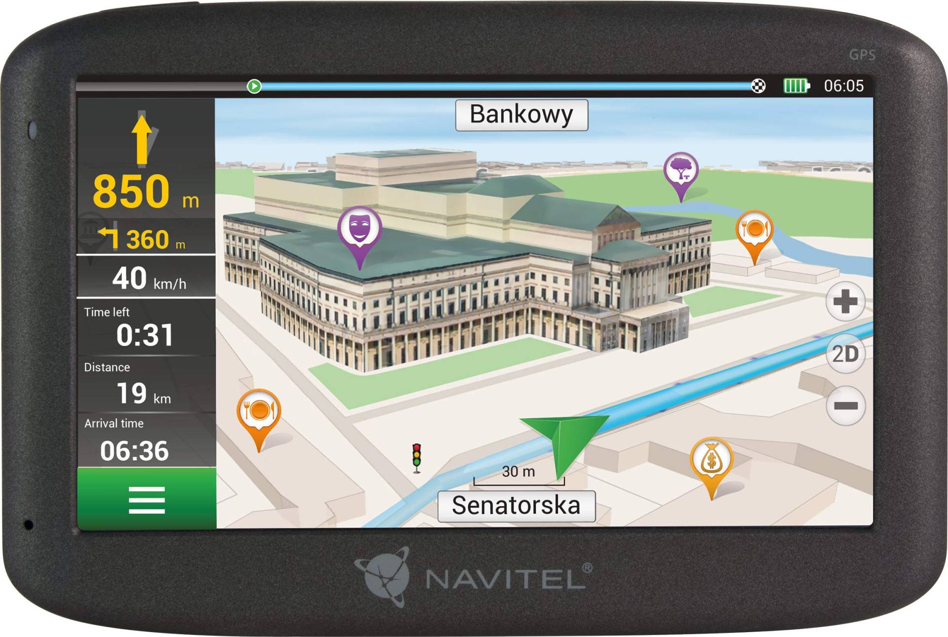 Navitel 8594181740012 E500 Navigationssystem 5Navitel Navigationsgerät 5 Zoll Display mit Lifetime Karten Europa von Navitel